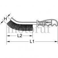 Werkzeug Stahldraht-Allzweck-Drahtbürste, 250mm