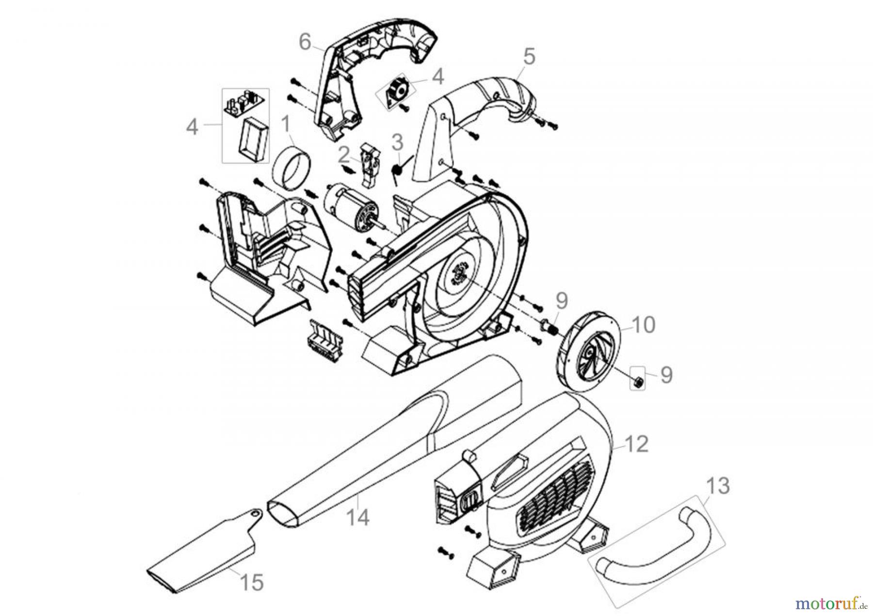  Güde Gartentechnik Laub-Sauger & Bläser Akku LAUBBLÄSER 250/36 LB - 95720 FSL95720-01