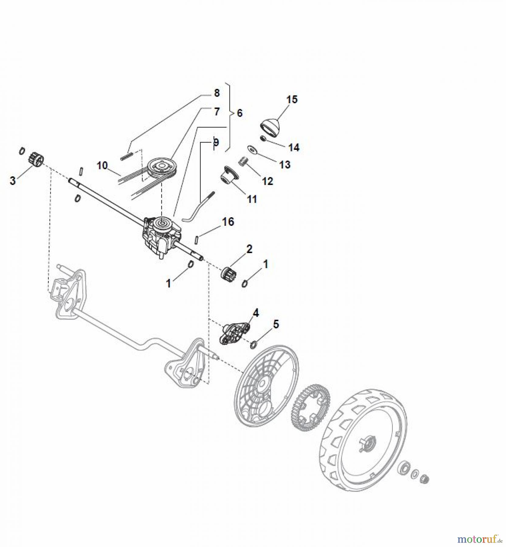  Global Garden Products GGP Rasenmäher Benzin Mit Antrieb 2017 CR-CS 434 S Transmission