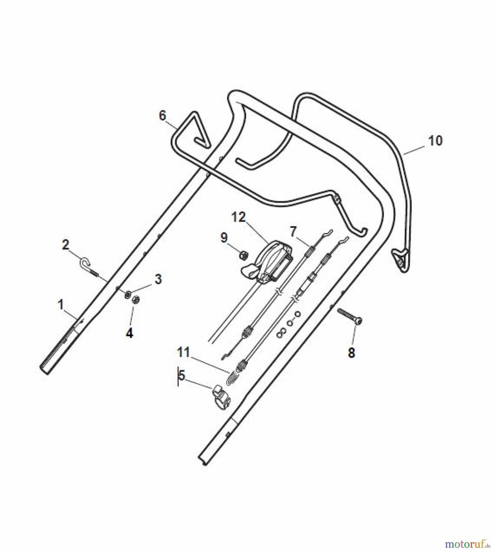  Global Garden Products GGP Rasenmäher Benzin Mit Antrieb 2017 CRL-CSL 484 WSE - CRL-CSL 484 WSQE Handle, Upper Part