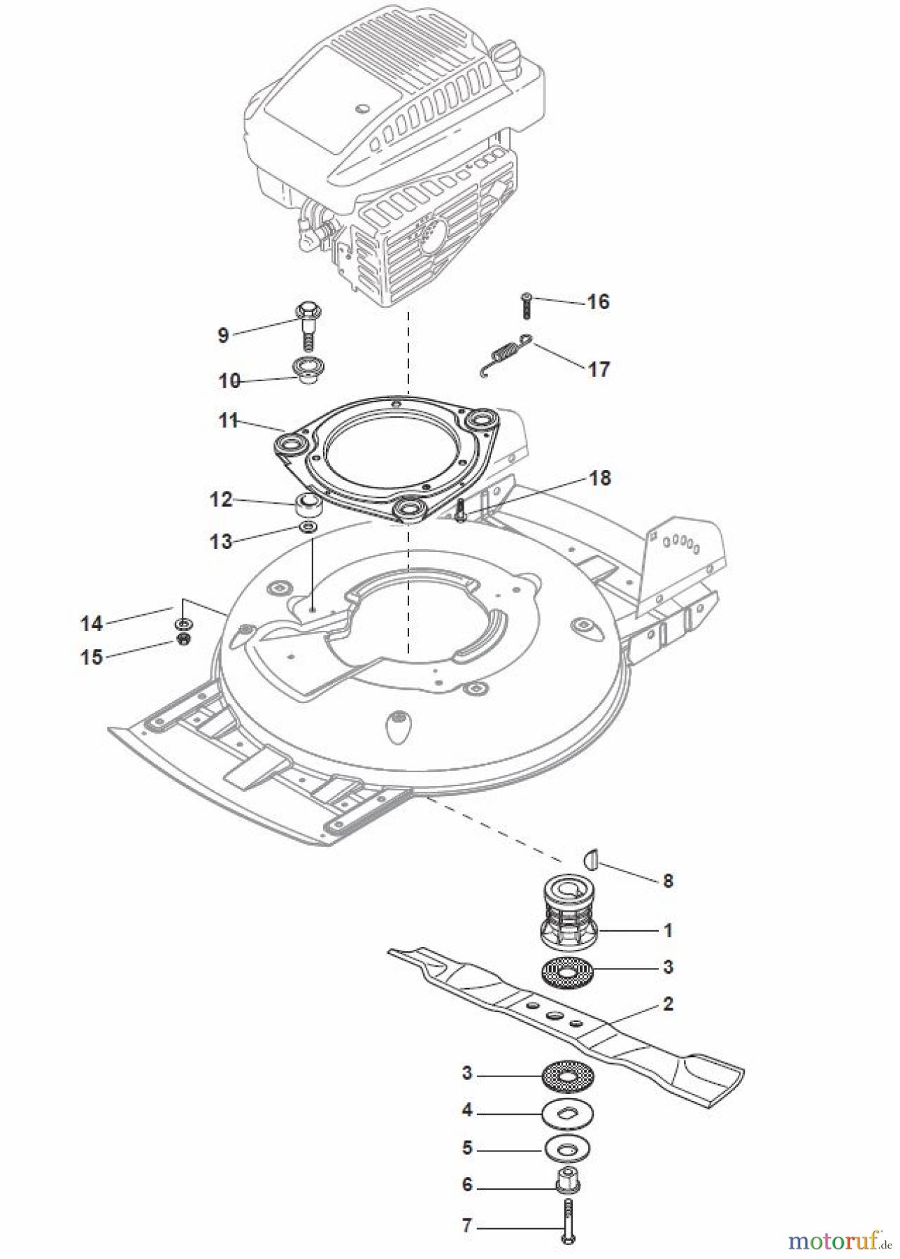  Global Garden Products GGP Rasenmäher Benzin Mit Antrieb 2017 MCS 504 TR/E 4S Blade - Friction Hub with AVS