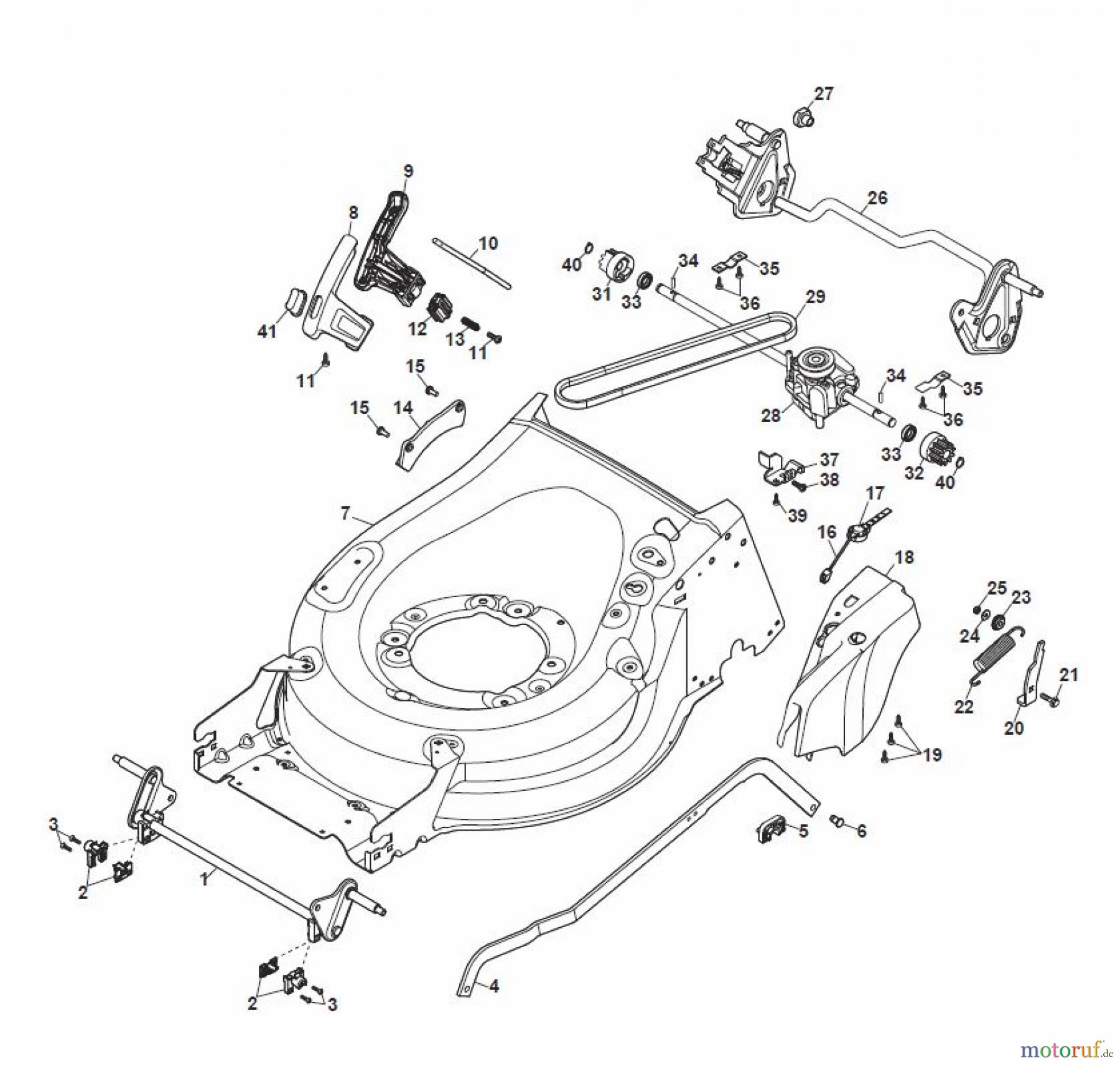  Global Garden Products GGP Rasenmäher Benzin Mit Antrieb 2017 MP2 504 SVQ Deck And Height Adjusting