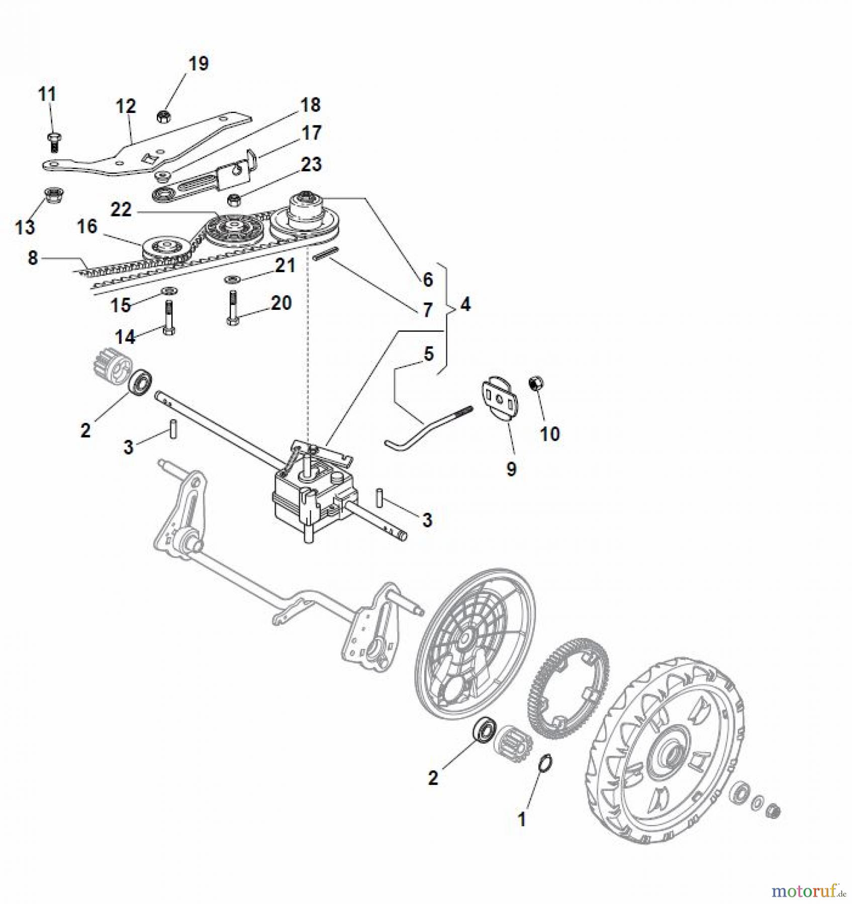  Global Garden Products GGP Rasenmäher Benzin Mit Antrieb 2017 NT 534 TR 4S - TRQ 4S Transm ission