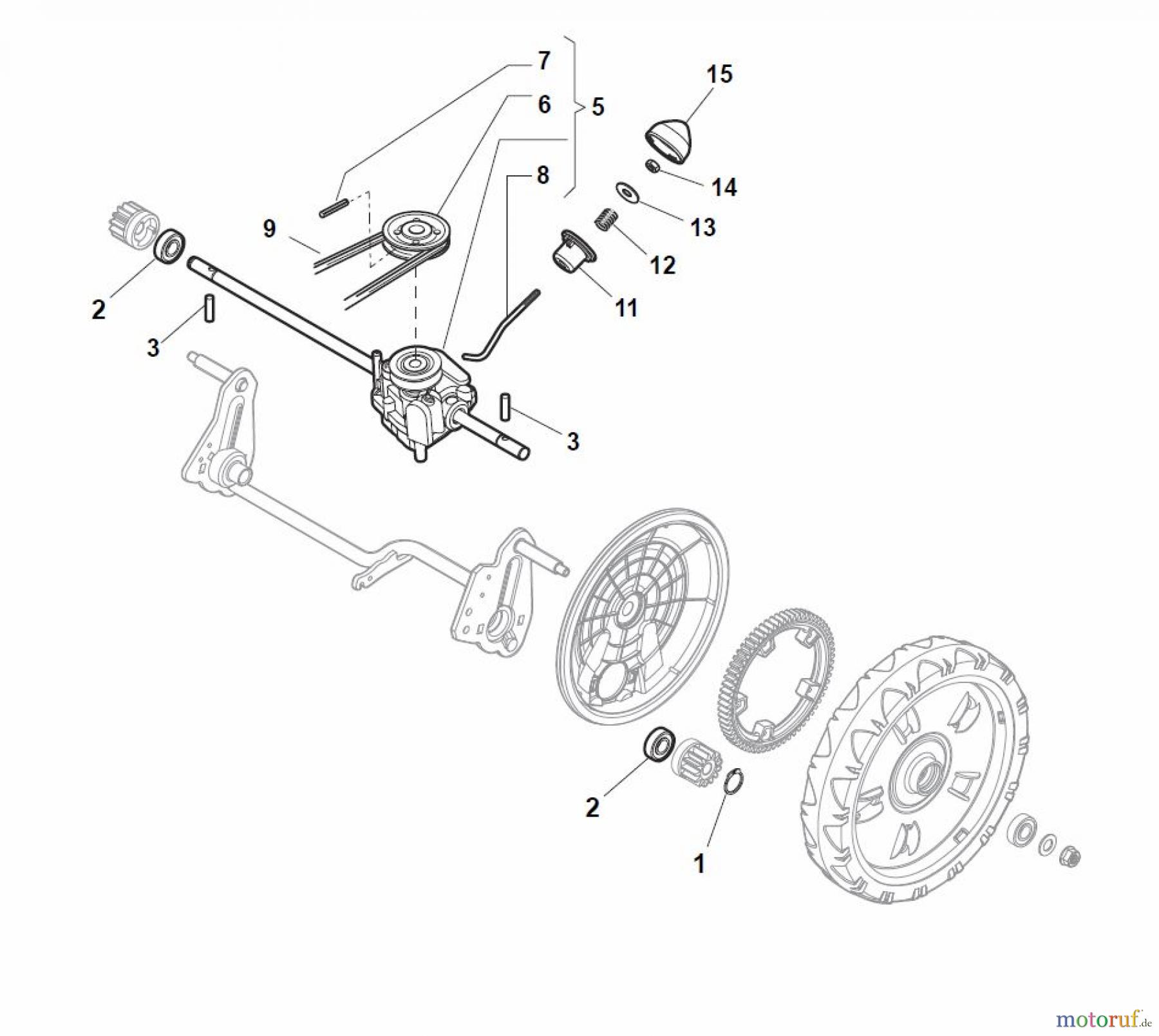  Global Garden Products GGP Rasenmäher Benzin Mit Antrieb 2017 NT 534 W TR - 534 W TRQ Transmission