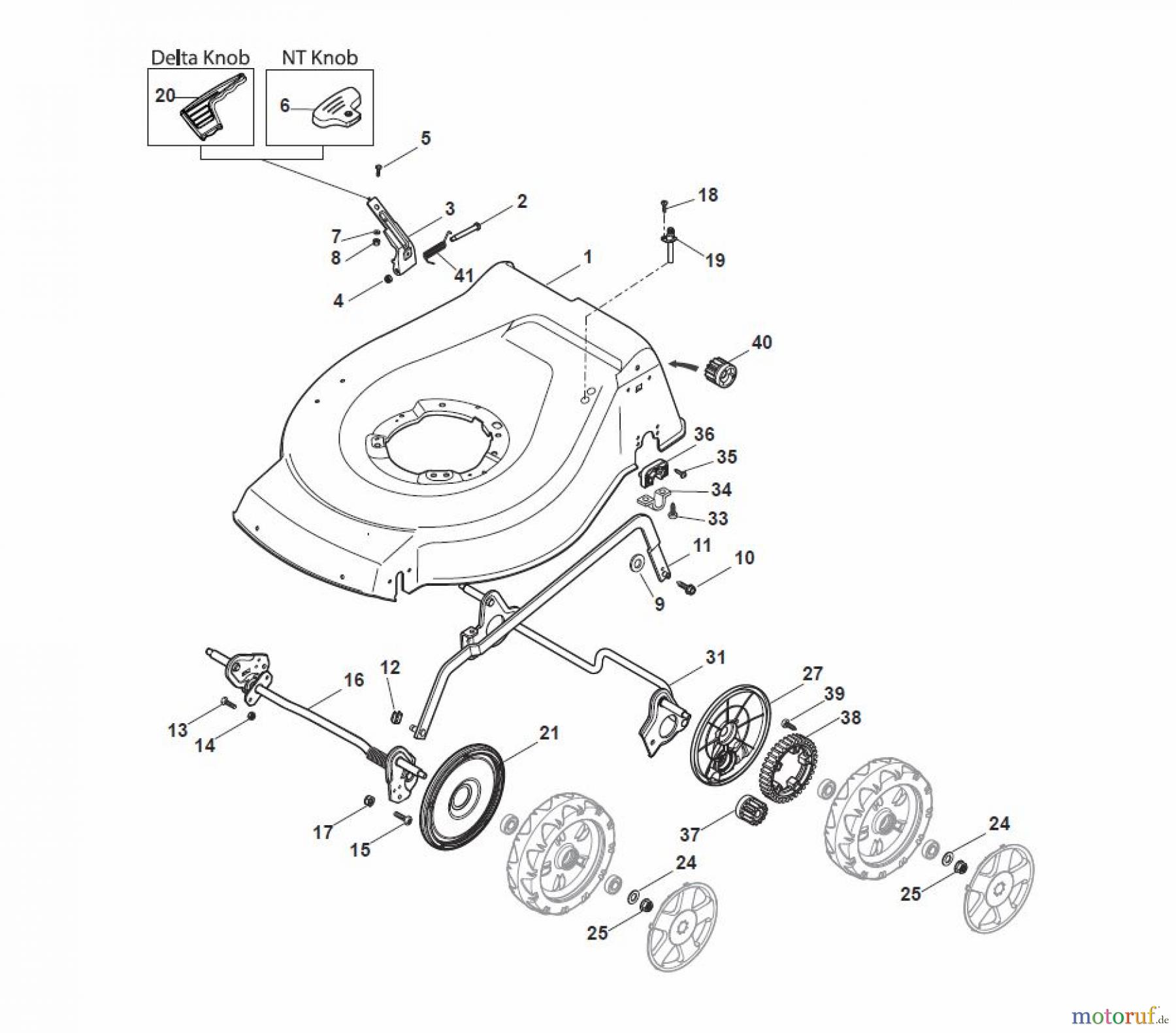  Global Garden Products GGP Rasenmäher Benzin Mit Antrieb 2017 NTL 484 TR 4S - TRQ 4S Deck And Height Adjusting