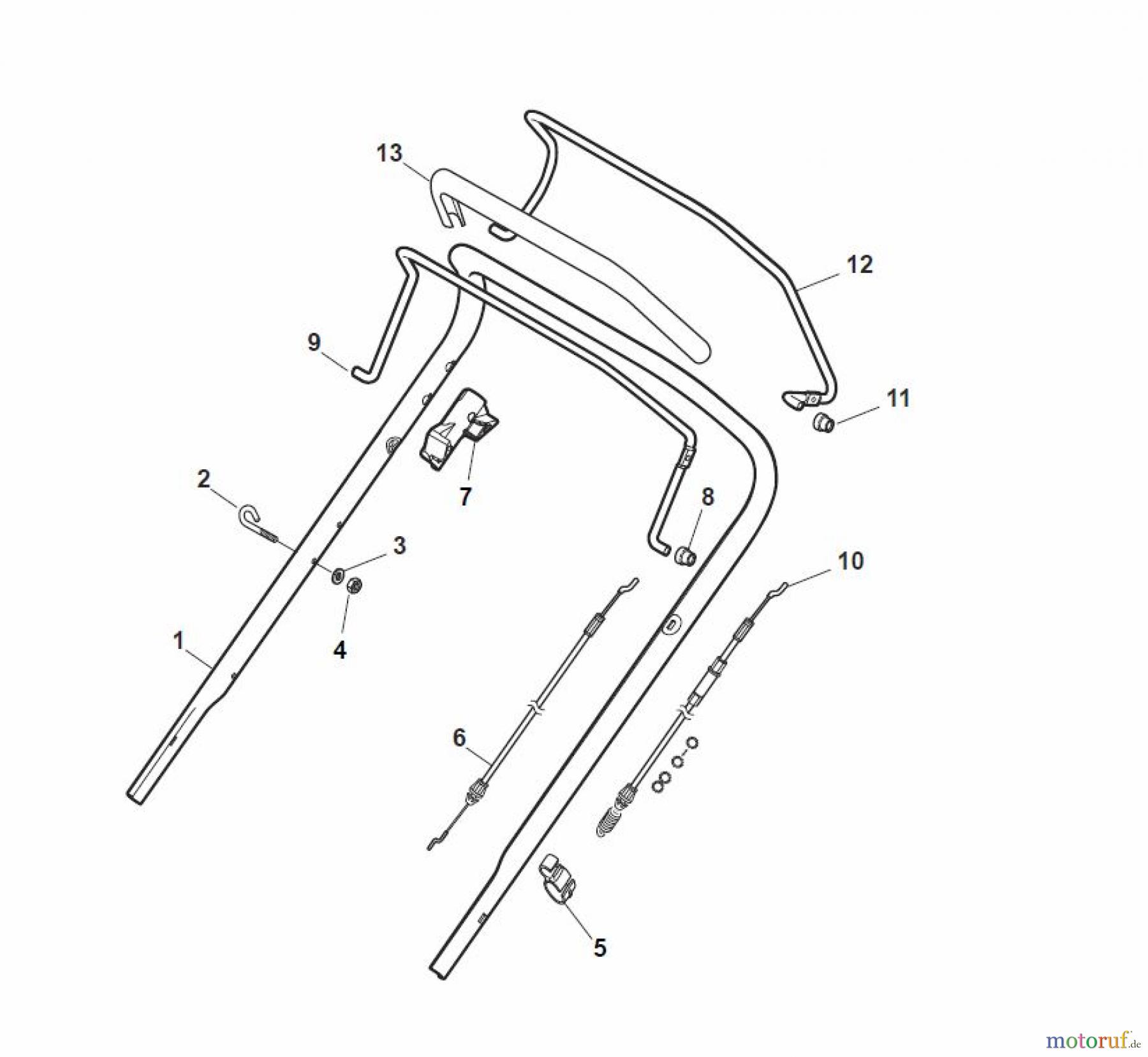  Global Garden Products GGP Rasenmäher Benzin Mit Antrieb 2017 NTL 534 TR 4S - TRQ 4S Handle, Upper Part - LUX