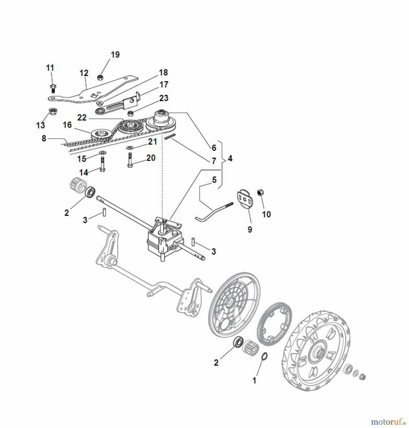  Global Garden Products GGP Rasenmäher Benzin Mit Antrieb 2017 NTL 534 W TR/E 4S - W TRQ/E 4S Transmission