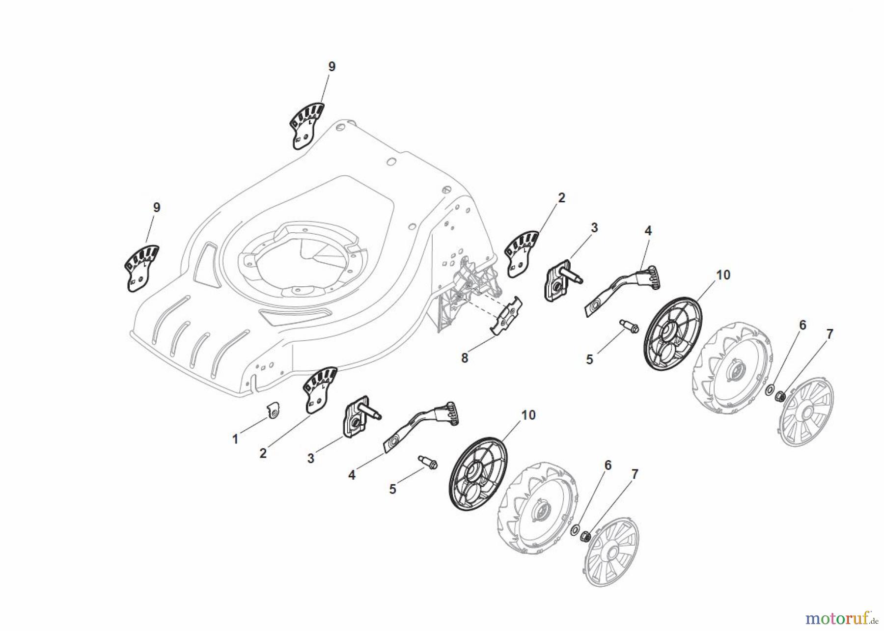  Global Garden Products GGP Rasenmäher Benzin Ohne Antrieb 2017 CR-CS 434 Height Adjusting