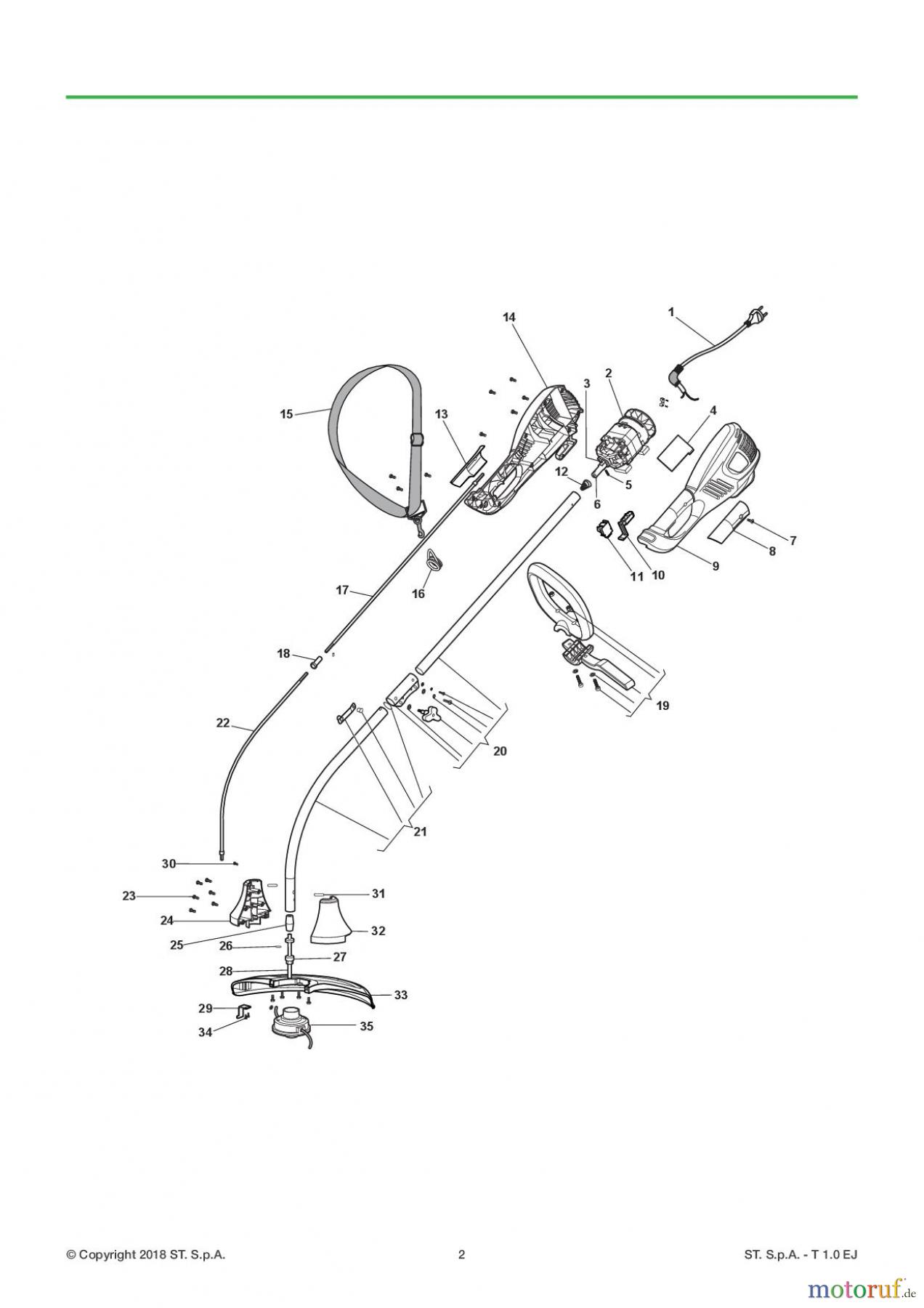  Global Garden Products GGP Motorsensen und Trimmer Elektro 2017 T 1.0 EJ