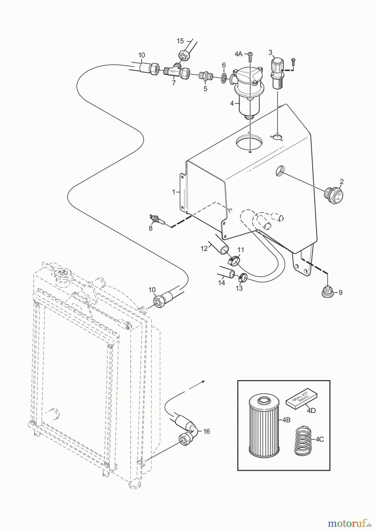  Stiga Frontmäher Grundgerät Titan 2017 TITAN 740 D 13-7460-11 OIL TANK