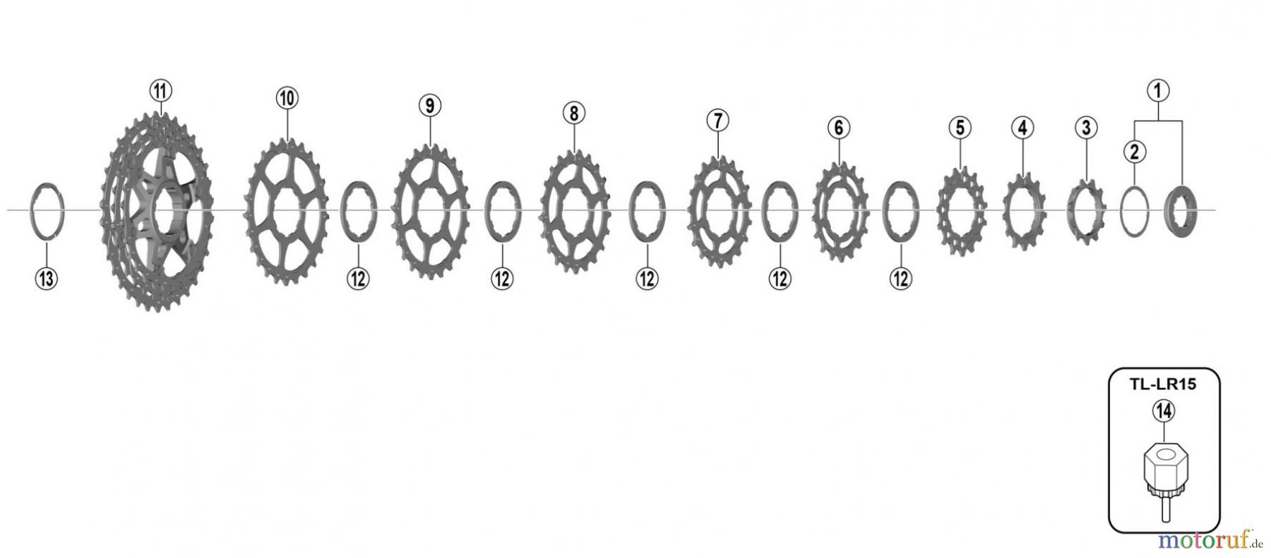  Shimano CS Cassette / Zahnkranz CS-HG700-11 (11-speed)  Cassette Sprocket