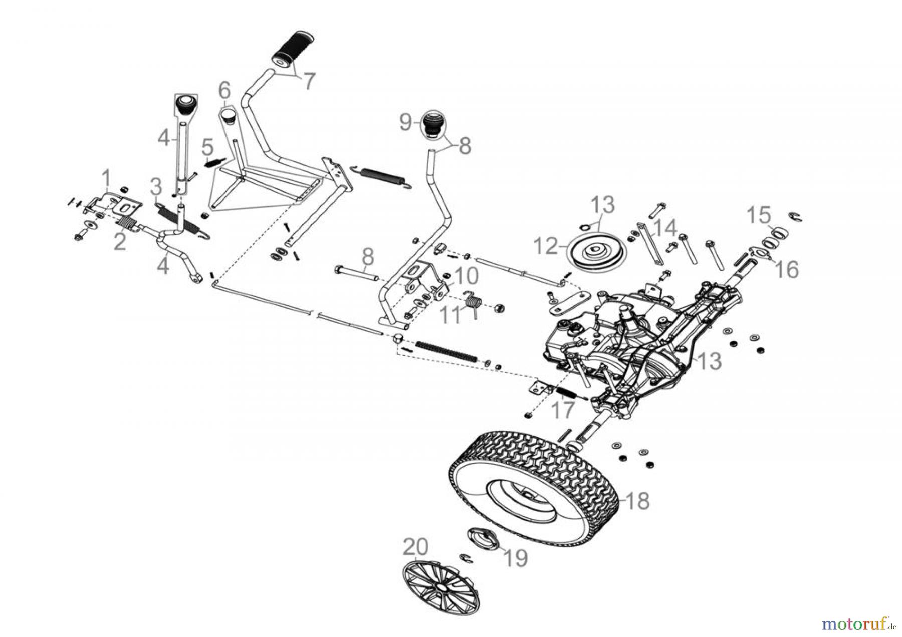  Güde Gartentechnik Rasenmäher Benzin-Rasenmäher Schnittbreite ab 50 cm AUFSITZRASENMÄHER GAR 600 - 05092 Ersatzteileversion  FSL05092-01 Seite 1