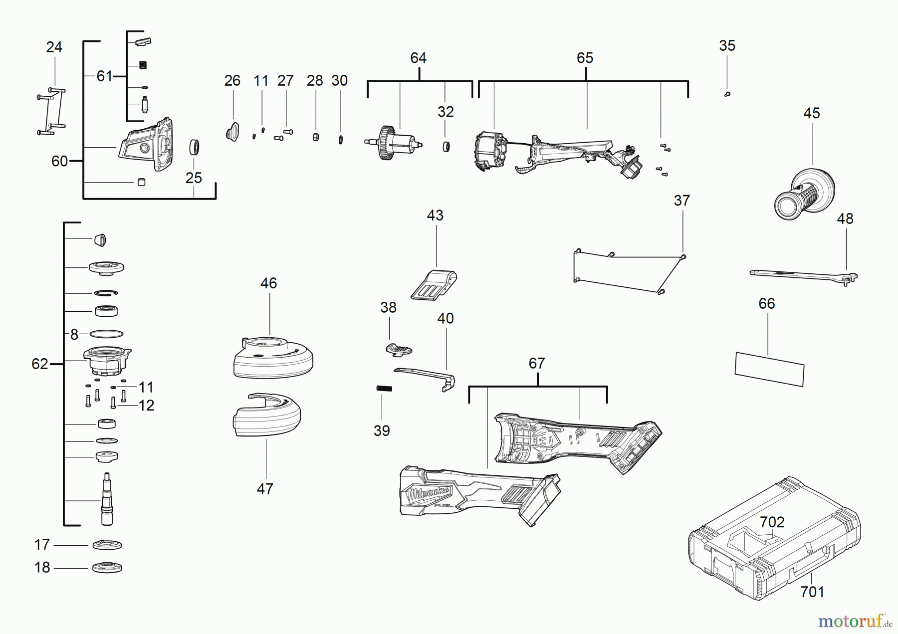  Milwaukee Akku-Geräte Schleifen und Polieren SCHLEIFER 125 MM M18 FSAG125X Seite 1