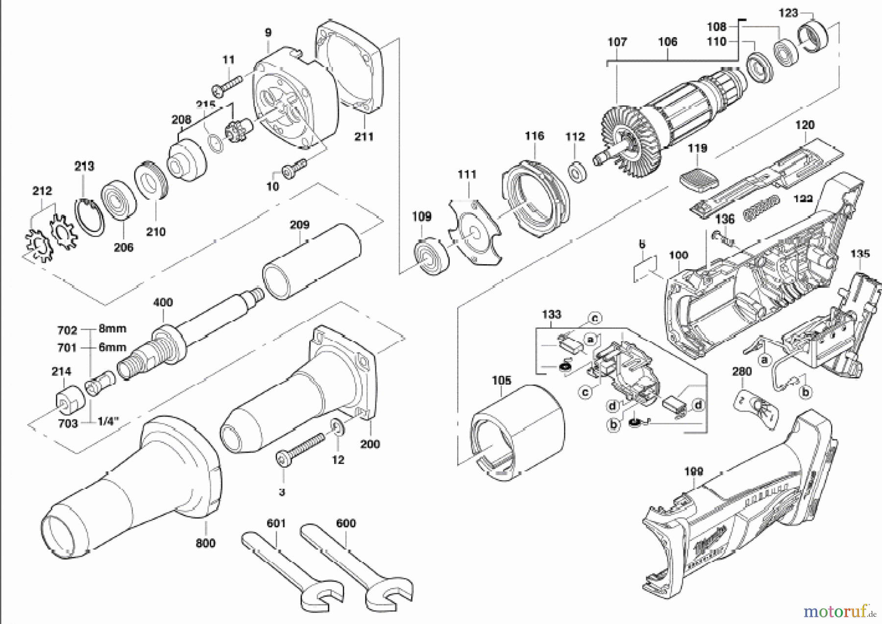  Milwaukee Akku-Geräte Schleifen und Polieren ältere Modelle V28SG AKKU-GERADSCHLEIFER