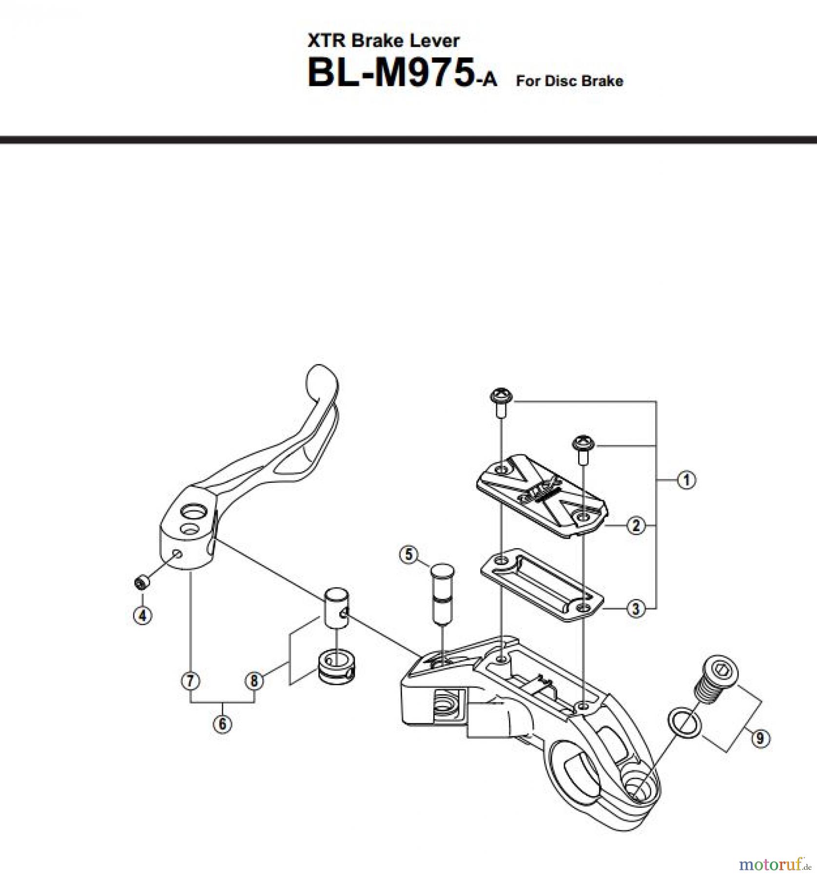  Shimano BL Brake Lever - Bremshebel BL-M975-A-2772A