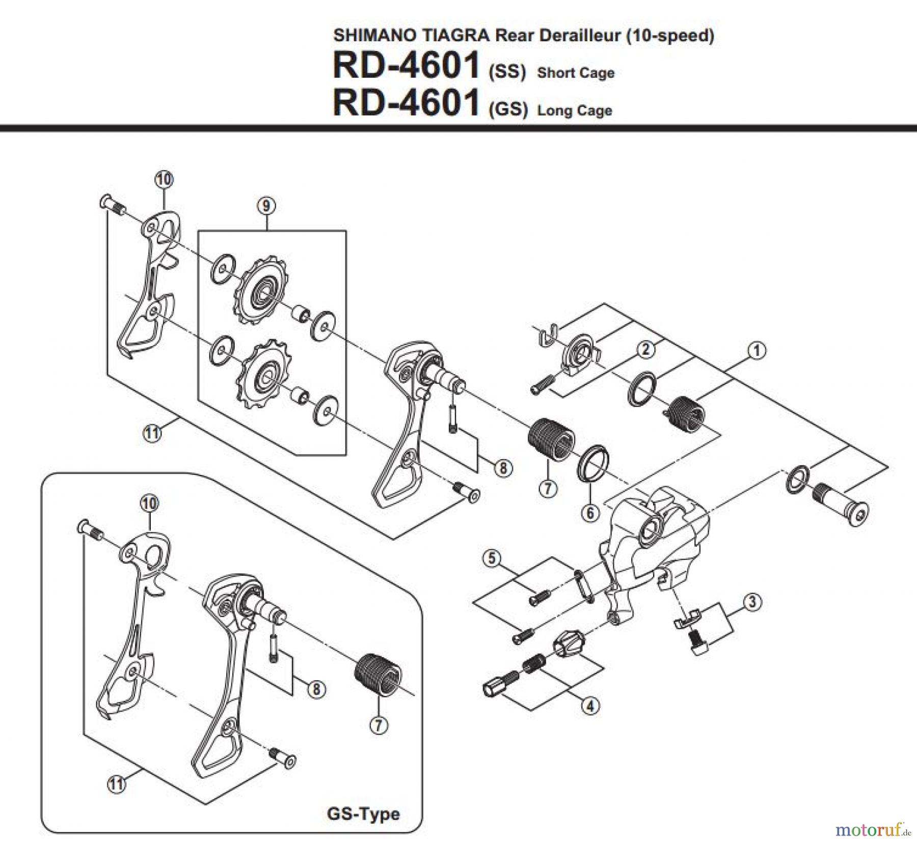  Shimano RD Rear Derailleur - Schaltwerk RD-4601-3424