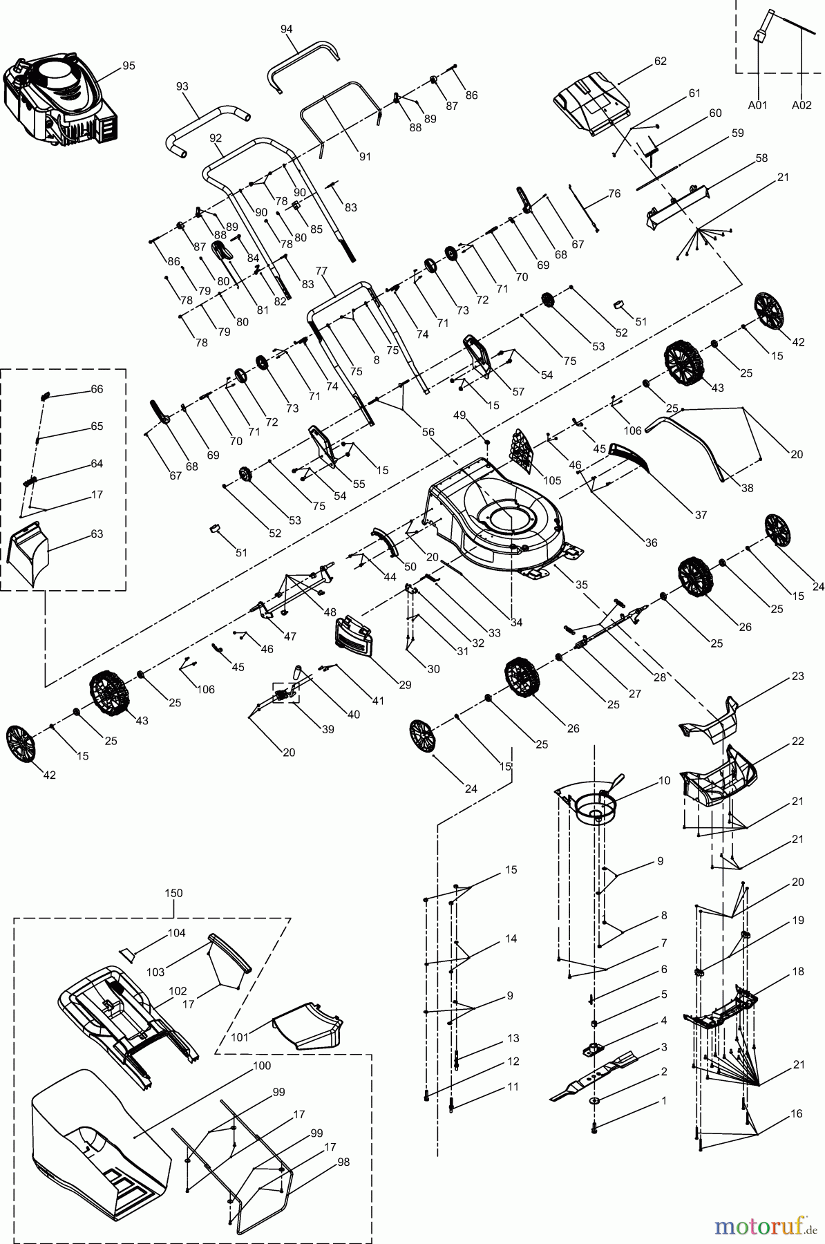  Dolmar Rasenmäher Benzin PM462C 1  PM-462 C