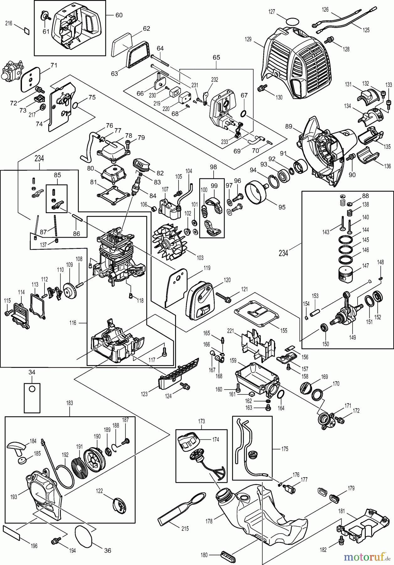  Dolmar Motorsensen & Trimmer Benzin 4-Takt MS-256.4 C (USA) 3  Motor