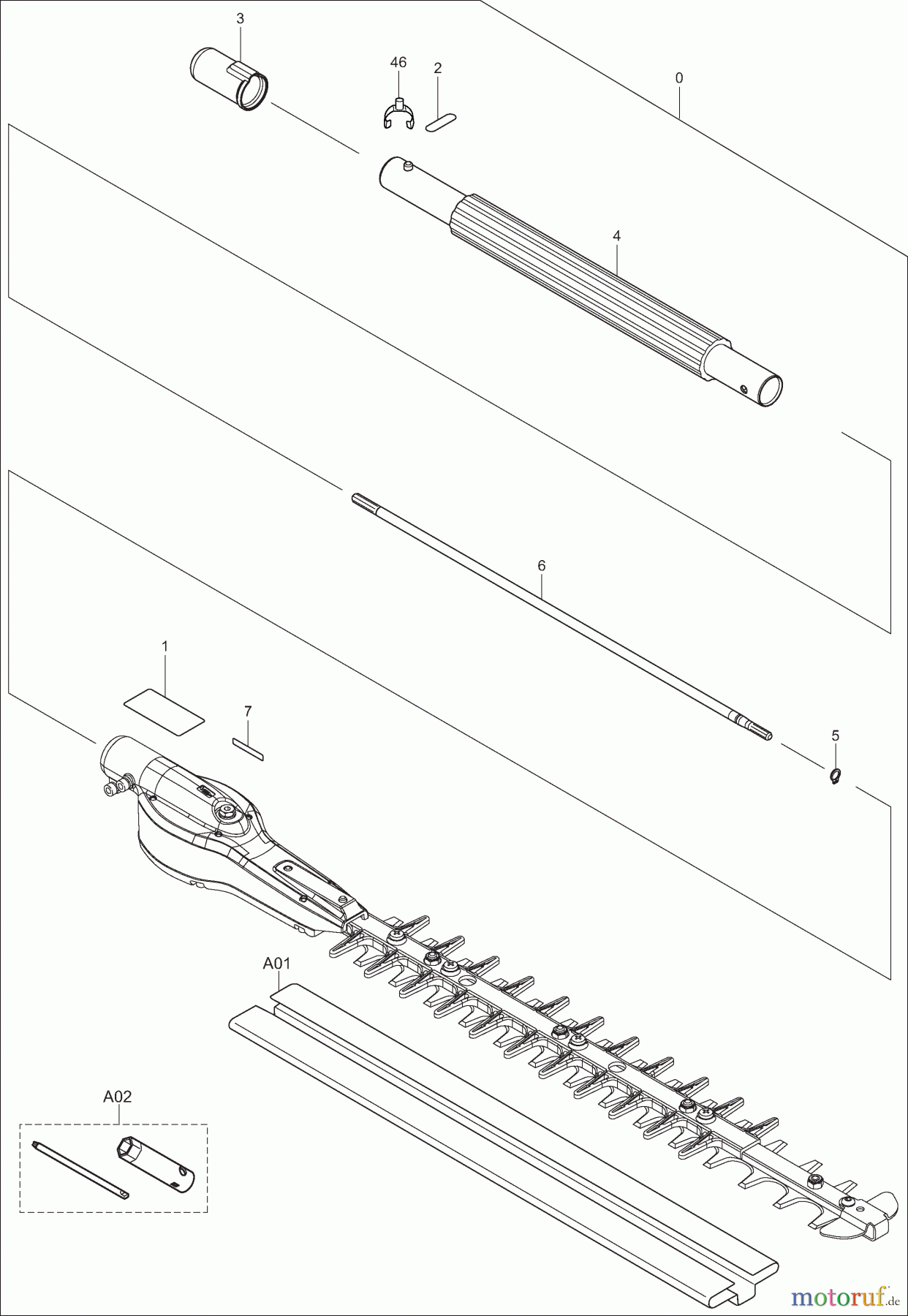  Dolmar Kombisysteme HTCS2 1  Schaftrohr, Zubehör