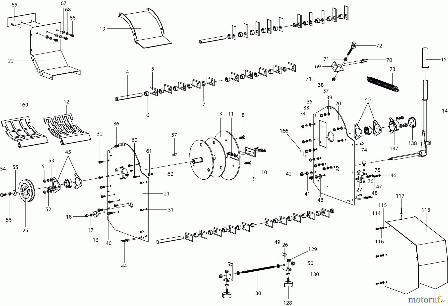  Dolmar Häcksler Elektro PH-6504 1  Schneidgehäuse