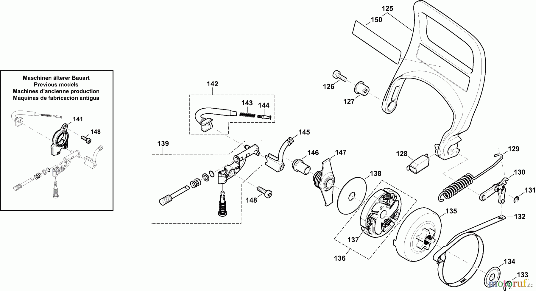  Dolmar Kettensägen Benzin Kettensäge PS-420 C 5  Ölpumpe, Kupplung, Kettenbremse