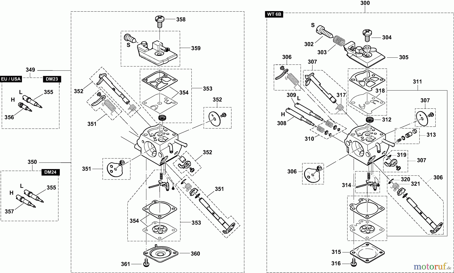  Dolmar Kettensägen Benzin Kettensäge PS350SC 7  Vergaser