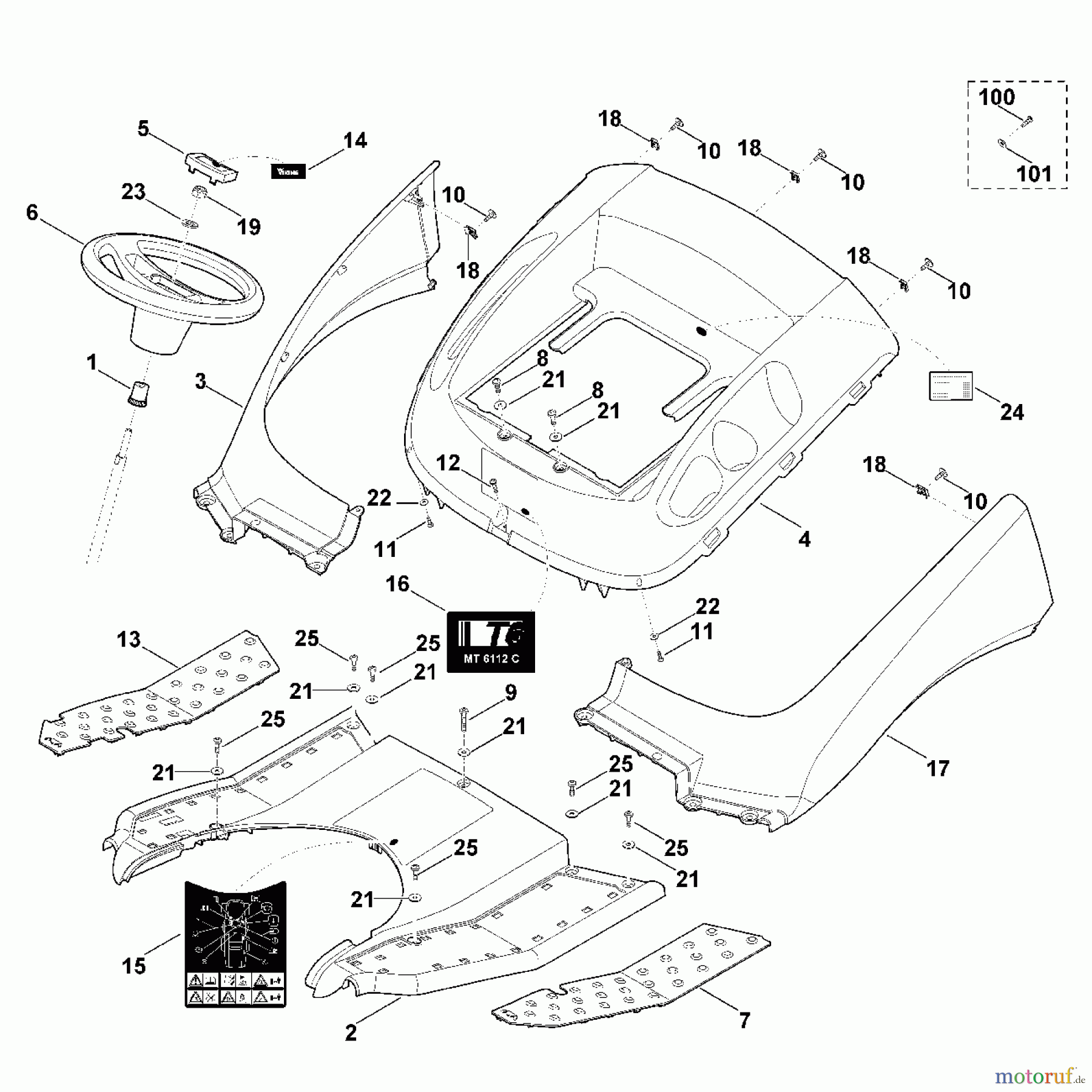  Viking Rasentraktoren Rasentraktoren MT 6112.0 C C - Verkleidung