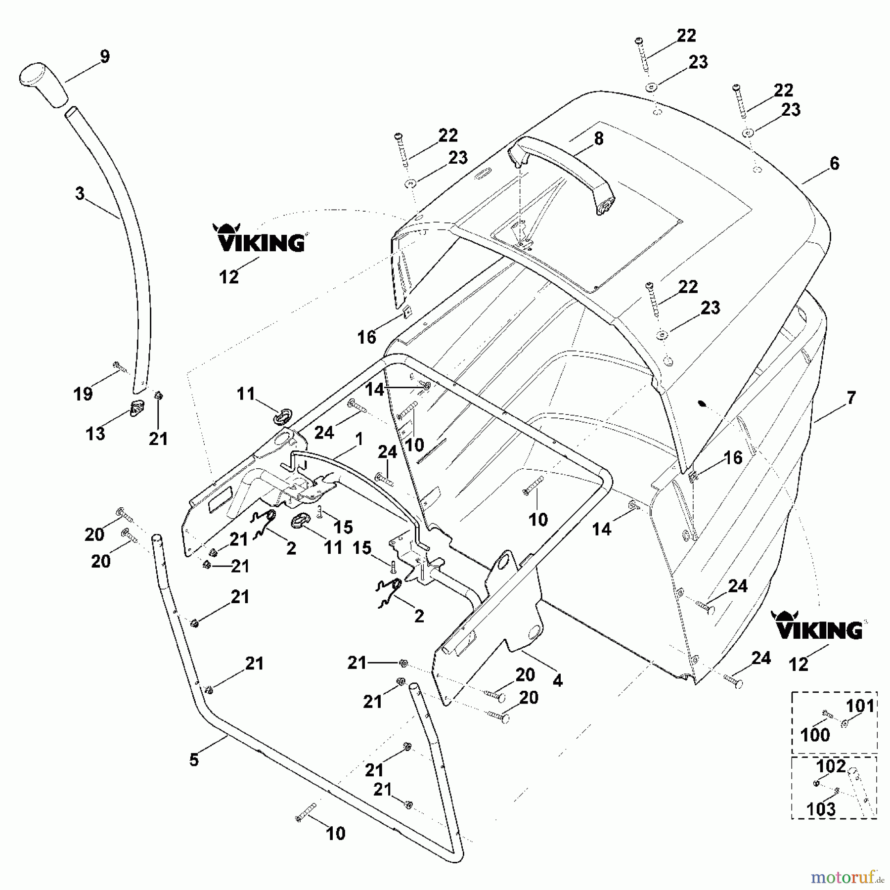  Viking Rasentraktoren Rasentraktoren MT 6112.0 C Q - Grasfangkorb