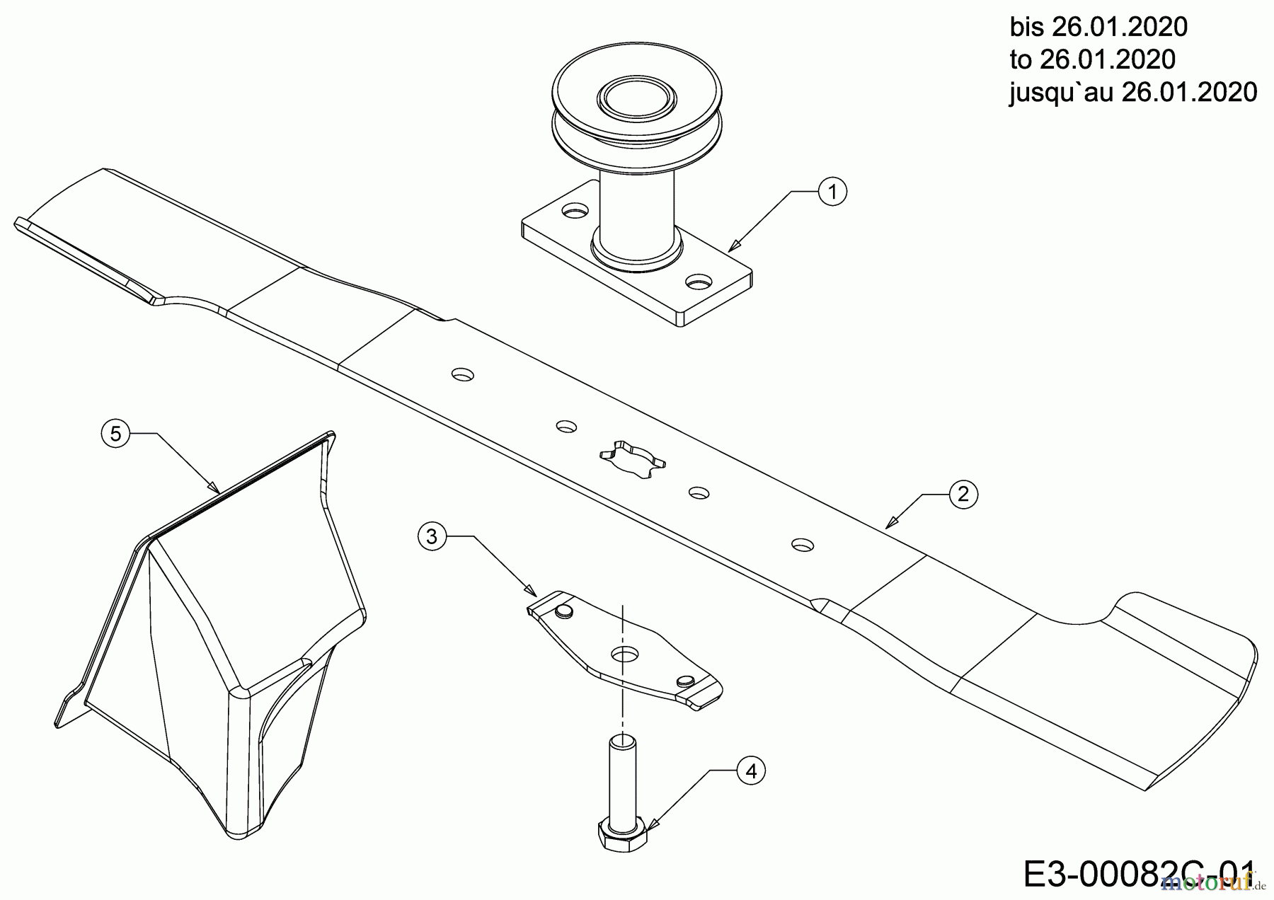  MTD Motormäher mit Antrieb Advance 53 SPKVHW 12BKPN7D600 (2020) Messer, Messeraufnahme, Mulchstopfen bis 26.01.2020