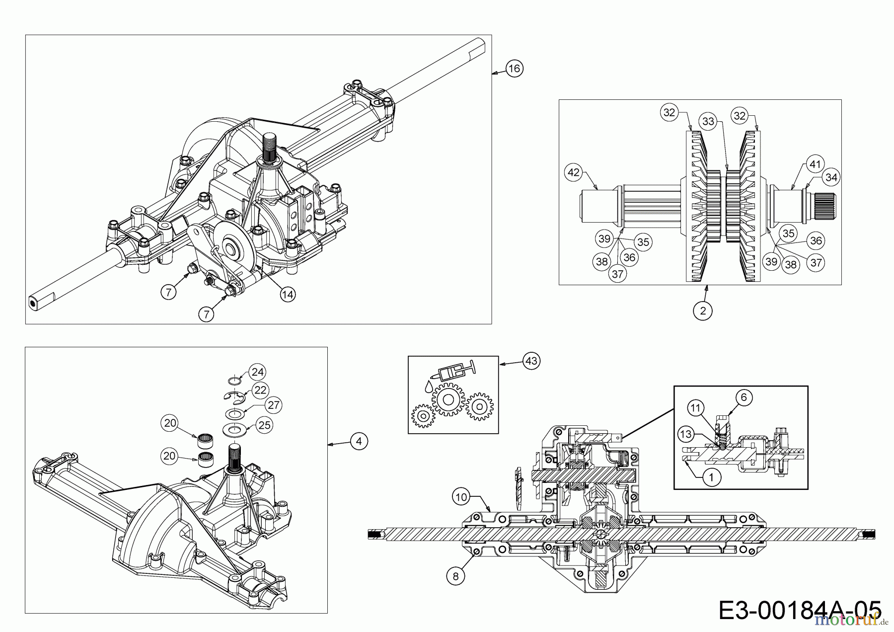  MTD Rasentraktoren LT 107 EXTB 13IT76KG682  (2019) Getriebe 618-04566B