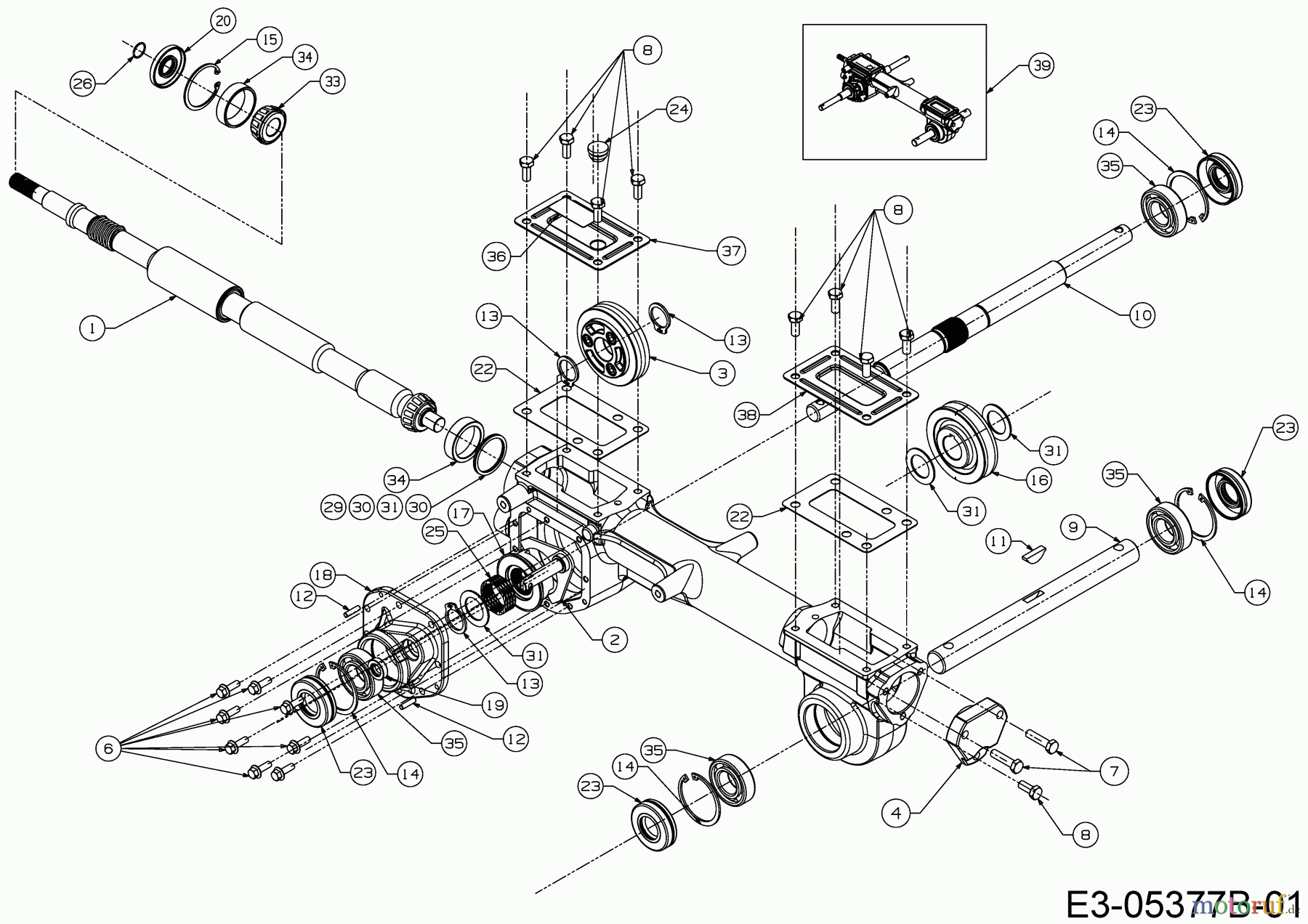  MTD Motorhacken T/405 M 21AA46M3678  (2019) Getriebe