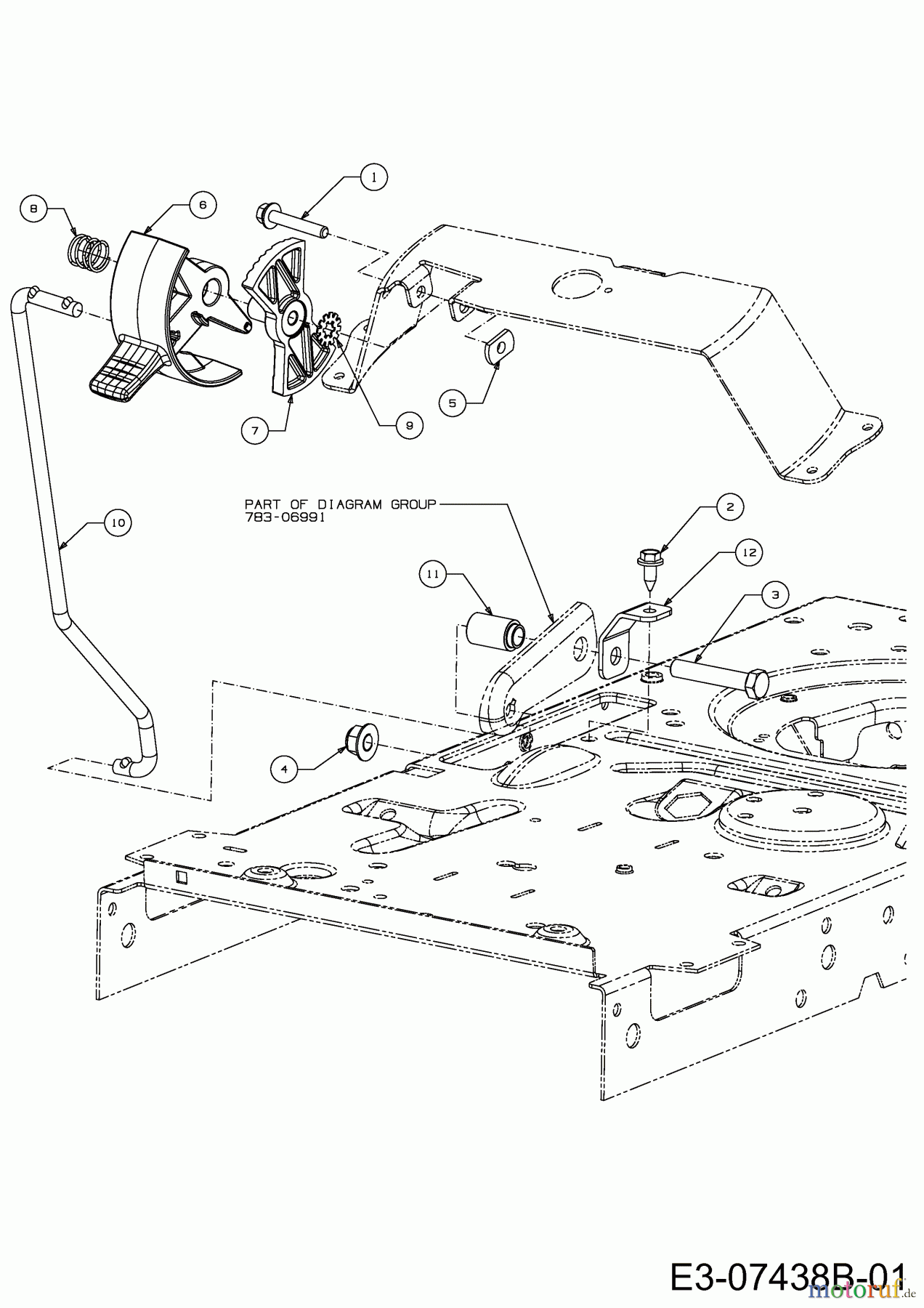  Bricolage Rasentraktoren INV A13096 LB 13AH76SF648 (2019) Geschwindigkeitsregelung