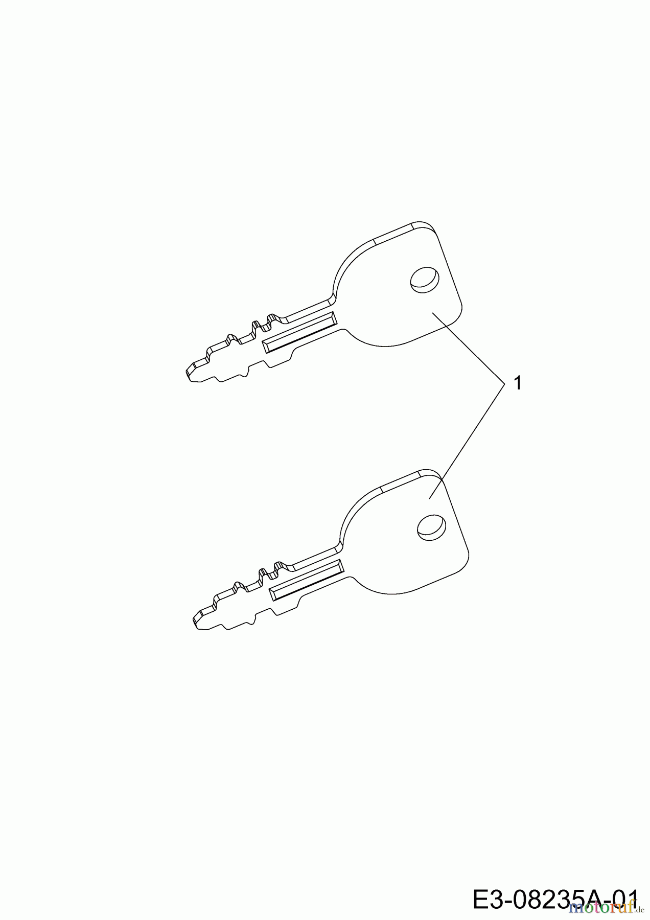  MTD Rasentraktoren LT 107 EXHK 13AG79KG682  (2019) Zündschlüssel