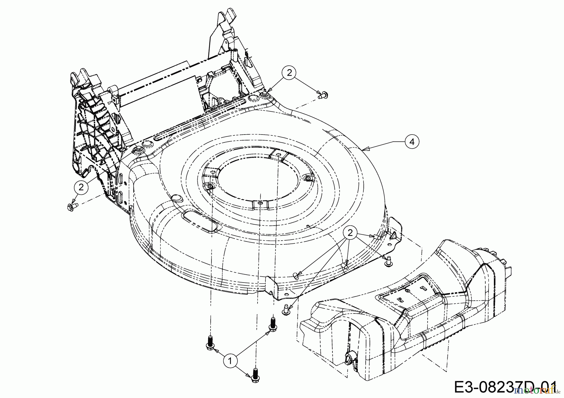  MTD Motormäher mit Antrieb SP 53 HWK 12C-PD7D600 (2020) Mähwerksgehäuse