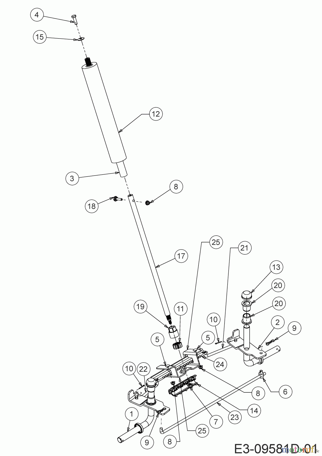  MTD Rasentraktoren Minirider 76 RDE 13A726SD600  (2019) Lenkung