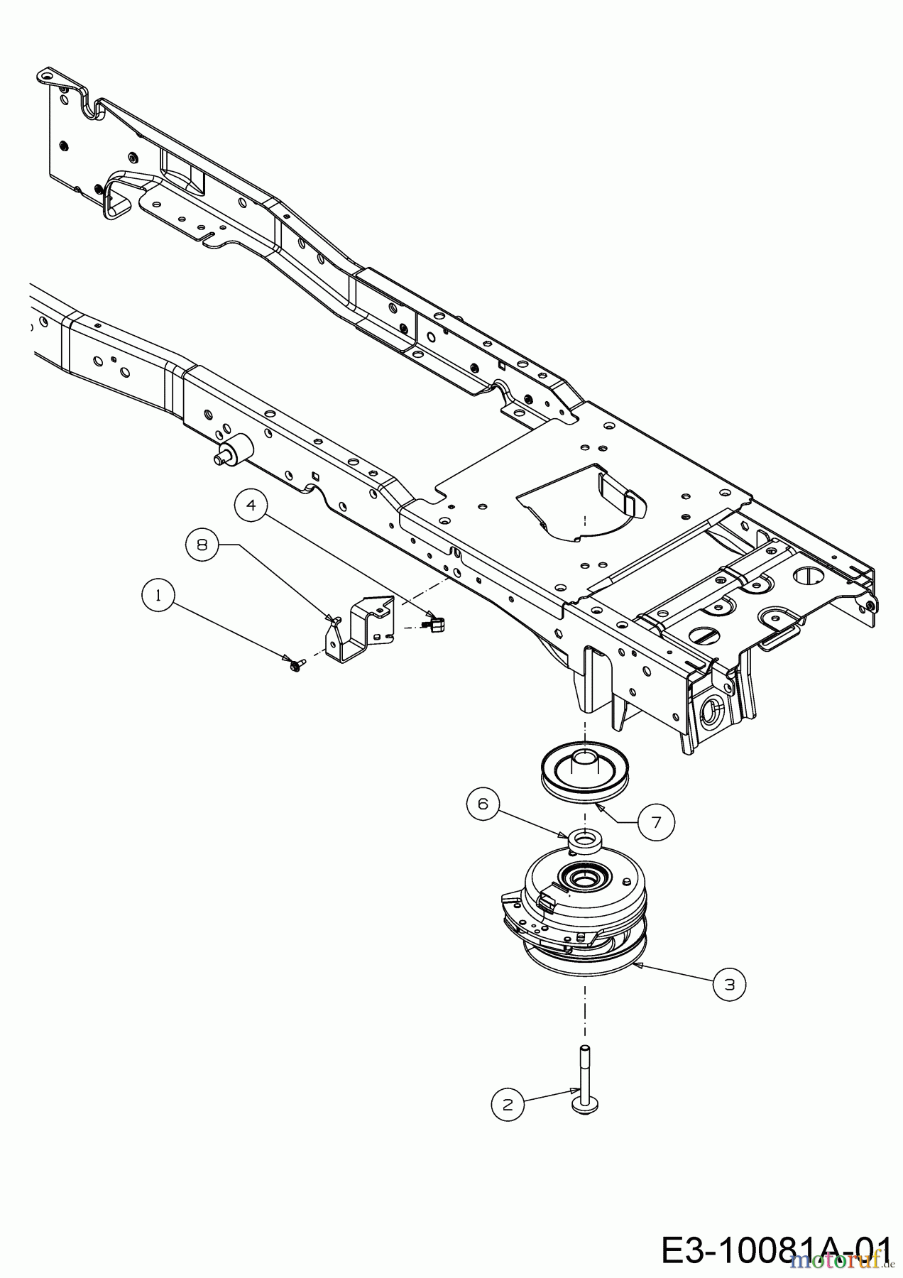  Gartenland Rasentraktoren GL 15.5/95 H 13B8A1KB640  (2019) Elektromagnetkupplung, Motorkeilriemenscheibe