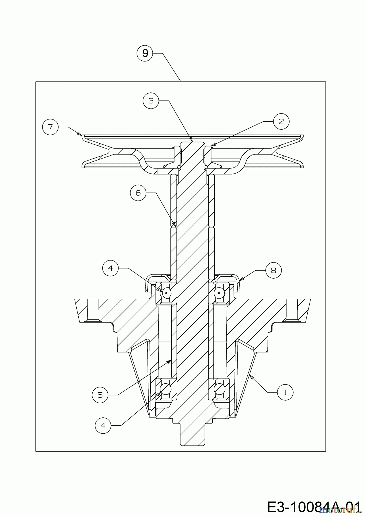  Gartenland Rasentraktoren GL 17.5/106 H 13A8A1KR640  (2019) Messerspindel 618-07277