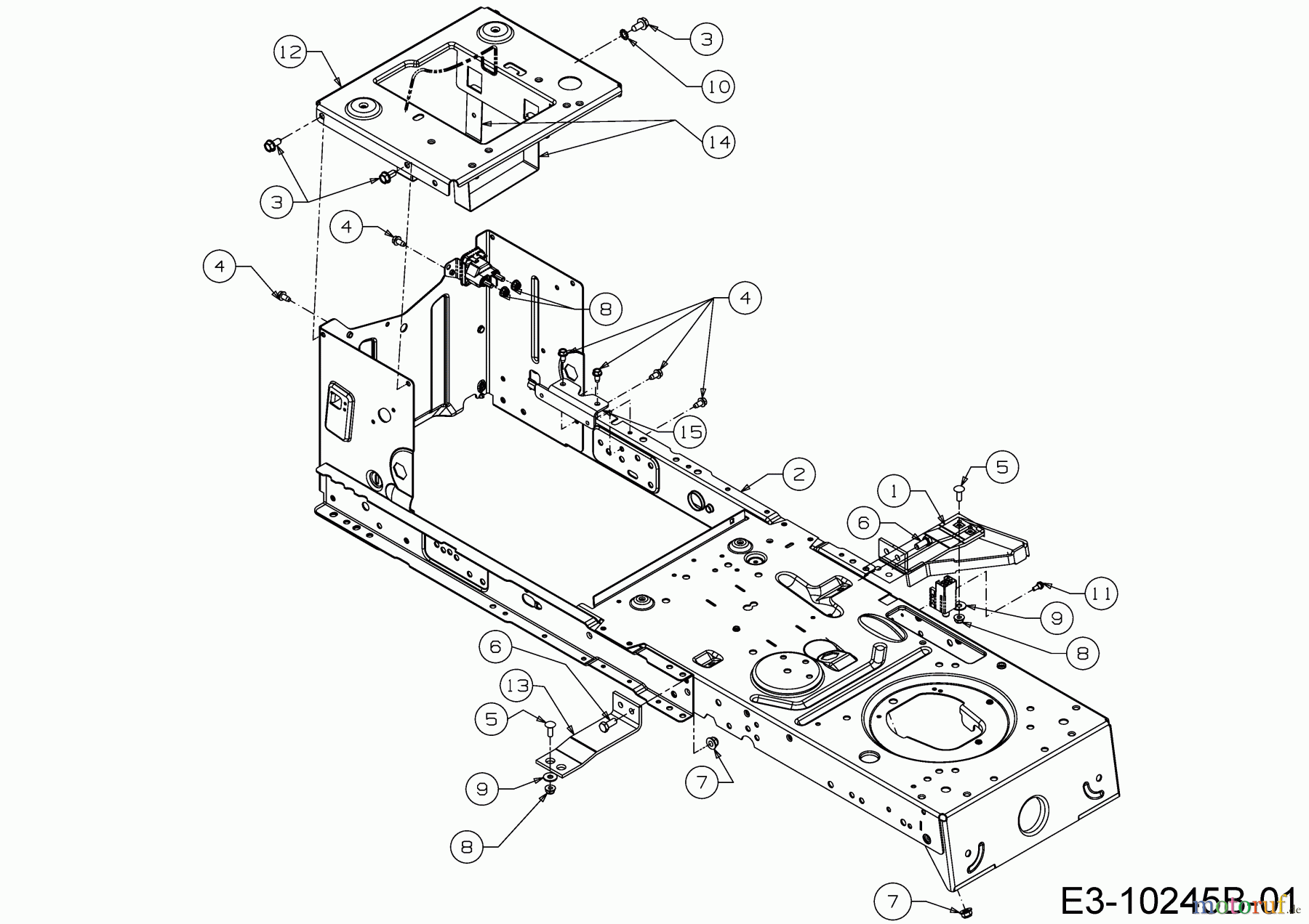  MTD Rasentraktoren LT 107 EXHK 13BG79KG682  (2020) Rahmen