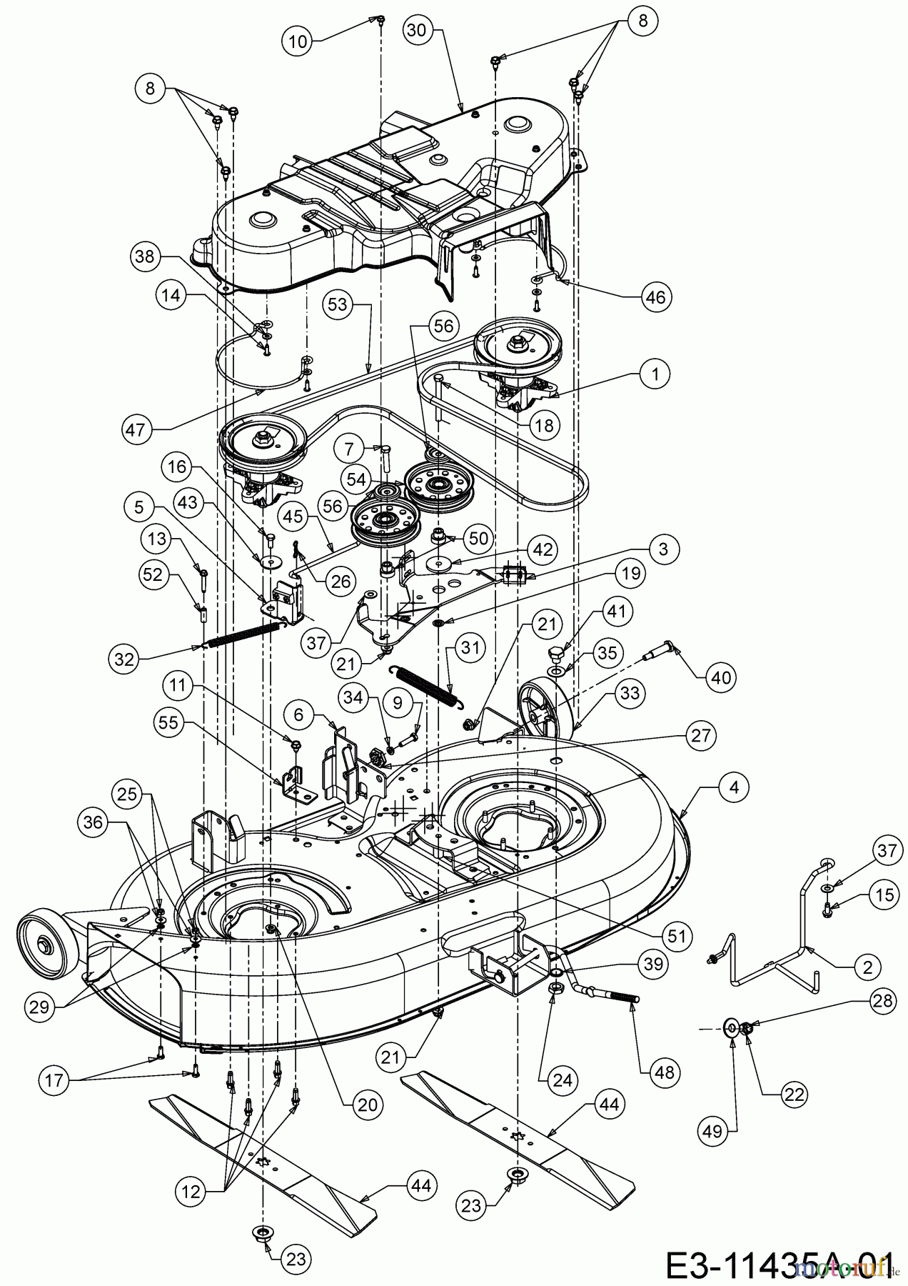  Helington Rasentraktoren H 107 HK 13BG79KG686  (2019) Mähwerk G (42