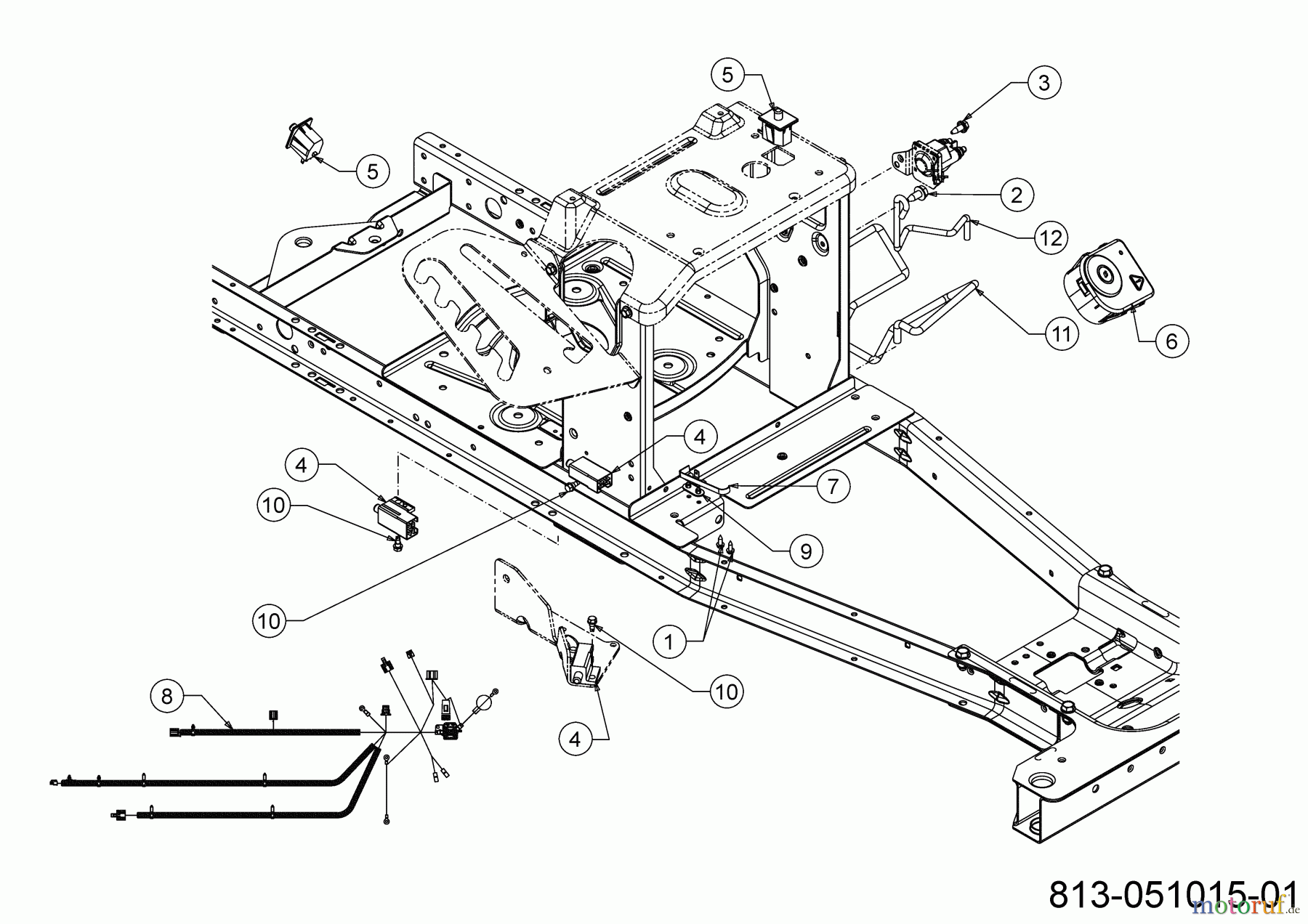  MTD Rasentraktoren Minirider 76 RDE 13B726SD600 (2021) Elektroteile