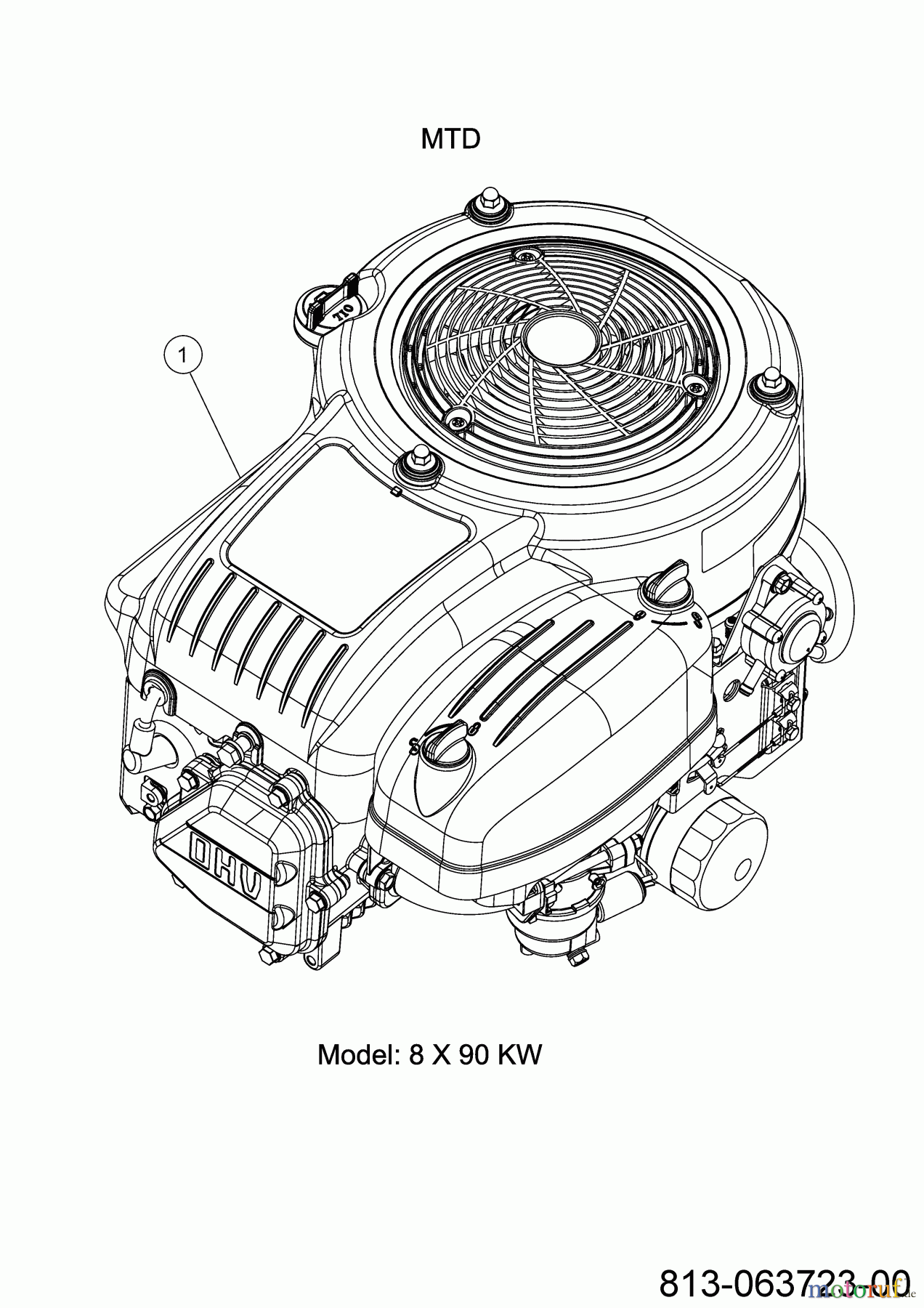  Gartenland Rasentraktoren GL 17,5-95 H 13C8A1KB640 (2021) Motor MTD