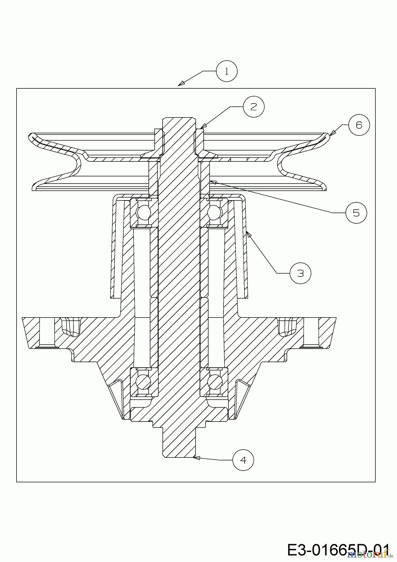  MTD Rasentraktoren MTD 92 13A7765E600 (2020) Messerspindel 618-0324D / 918-0324D