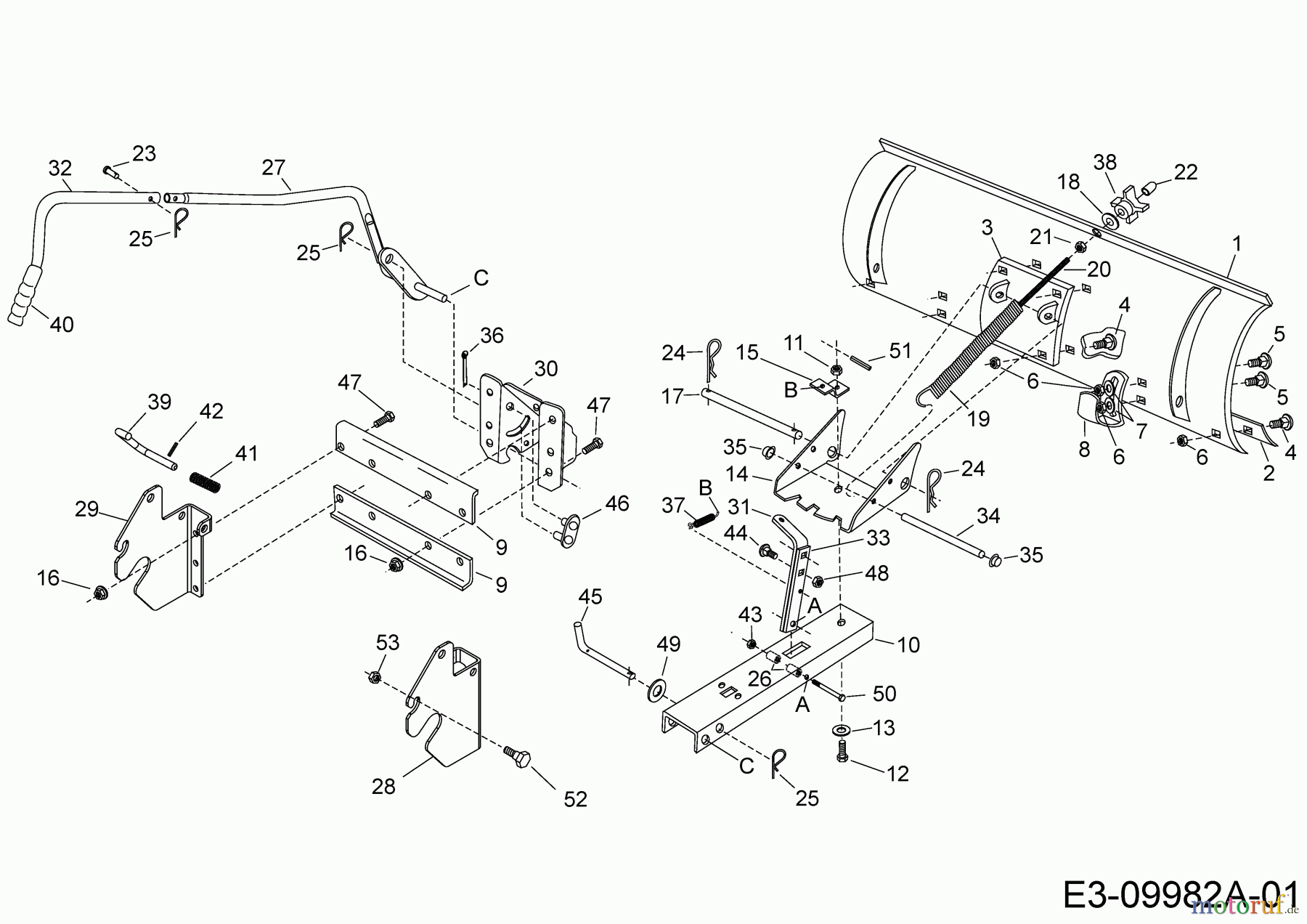  MTD Zubehör Zubehör Garten- und Rasentraktoren Räumschild für GT Modelle OEM-190-833D  (2017) Grundgerät