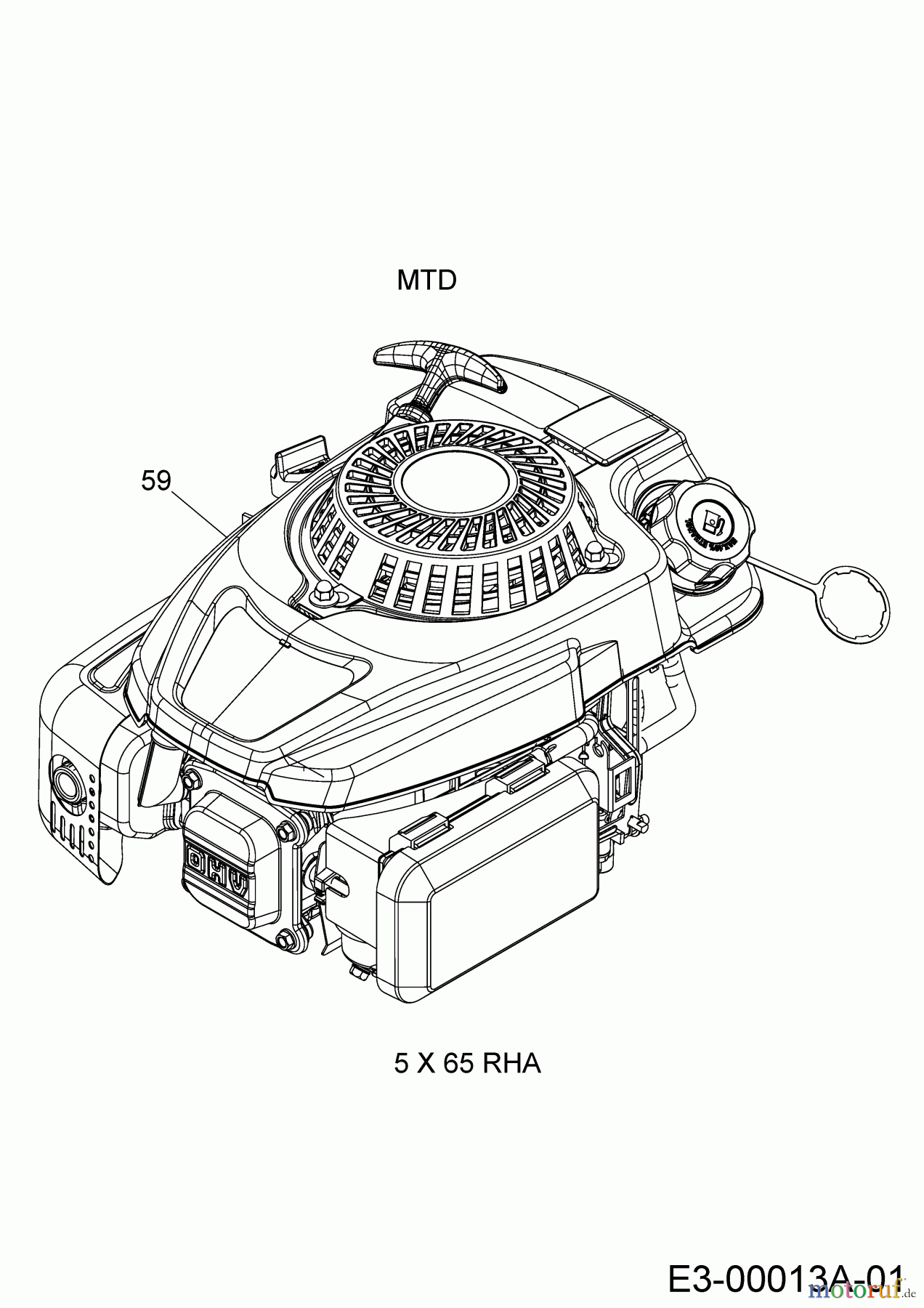  Cub Cadet Motormäher mit Antrieb XM1 DR46 12A-YAKC603 (2019) Motor MTD