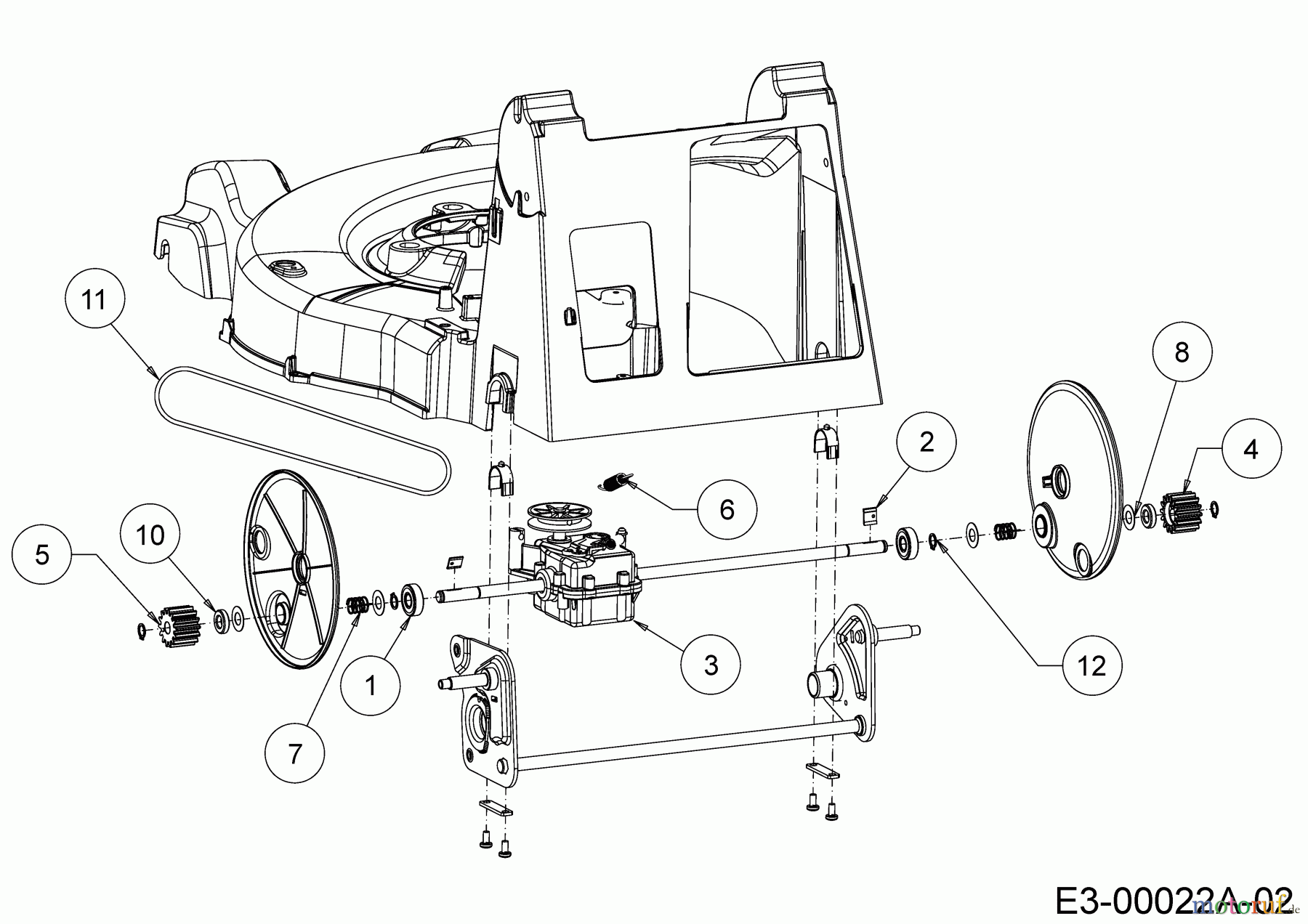  Cub Cadet Motormäher mit Antrieb XM1 ER53 12B-ZAJ4603 (2020) Getriebe, Keilriemen