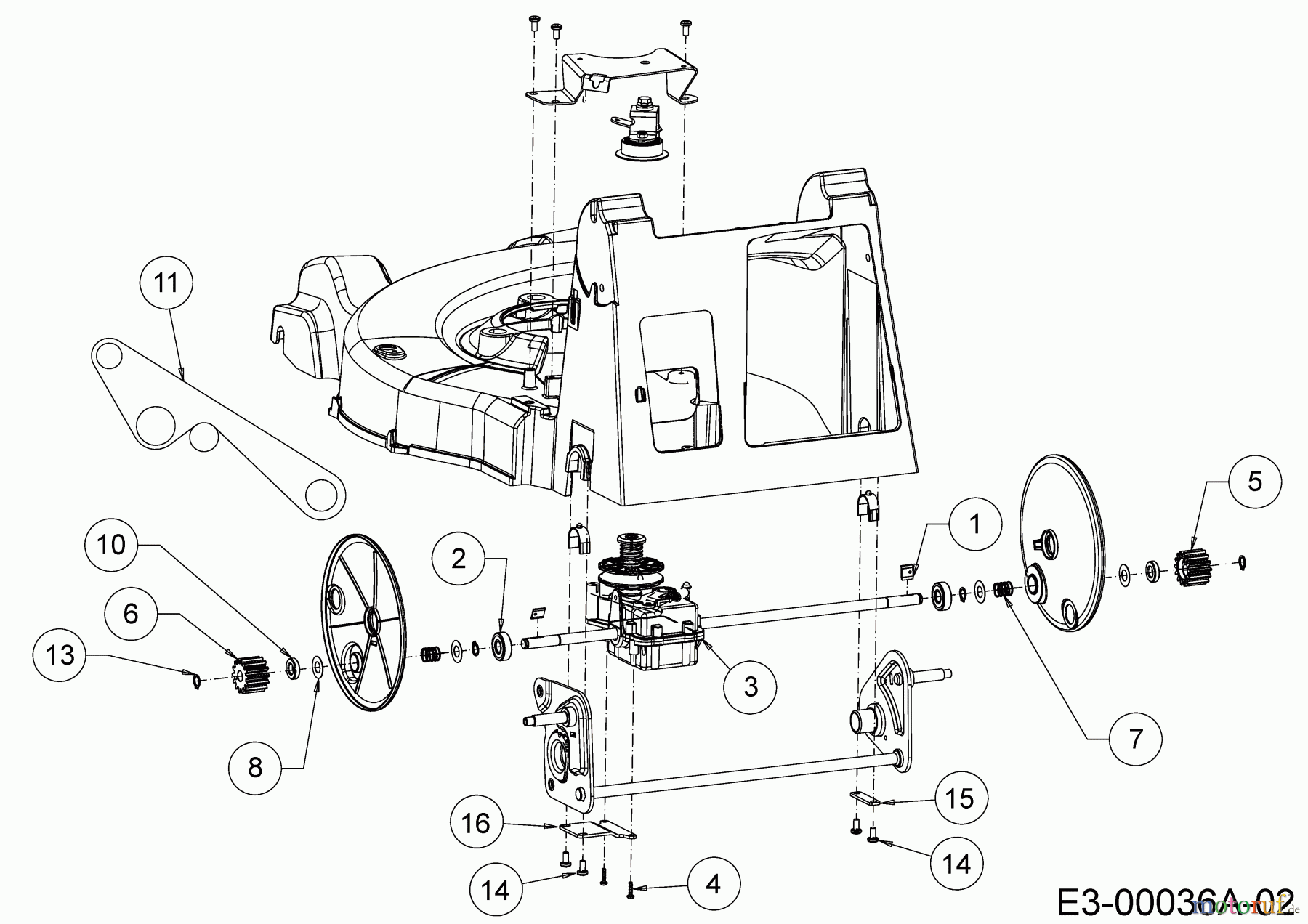  Cub Cadet Motormäher mit Antrieb XM2 ER53E 12ARZA9A603 (2020) Getriebe, Keilriemen