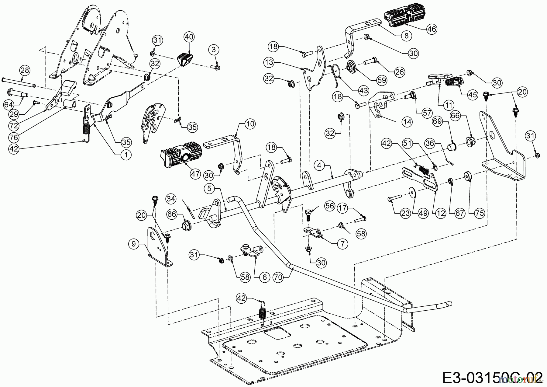  Cub Cadet Zero Turn XZ2 127 17AICBYQ603  (2019) Lenksäule