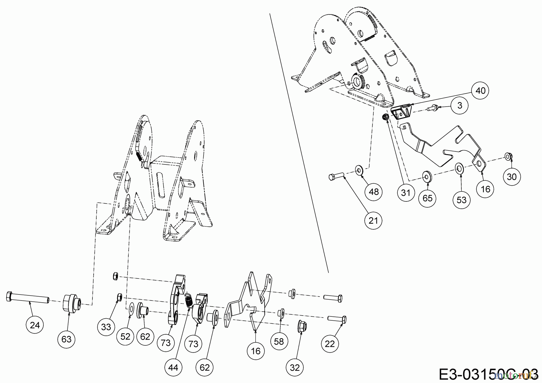  Cub Cadet Zero Turn XZ2 127 17AICBYQ603  (2020) Lenksäule