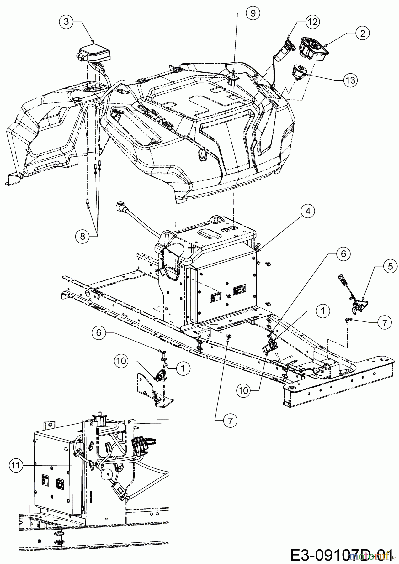  Cub Cadet E-Rasentraktoren LR2 ES76 33AA27JD603 (2020) Elektroteile