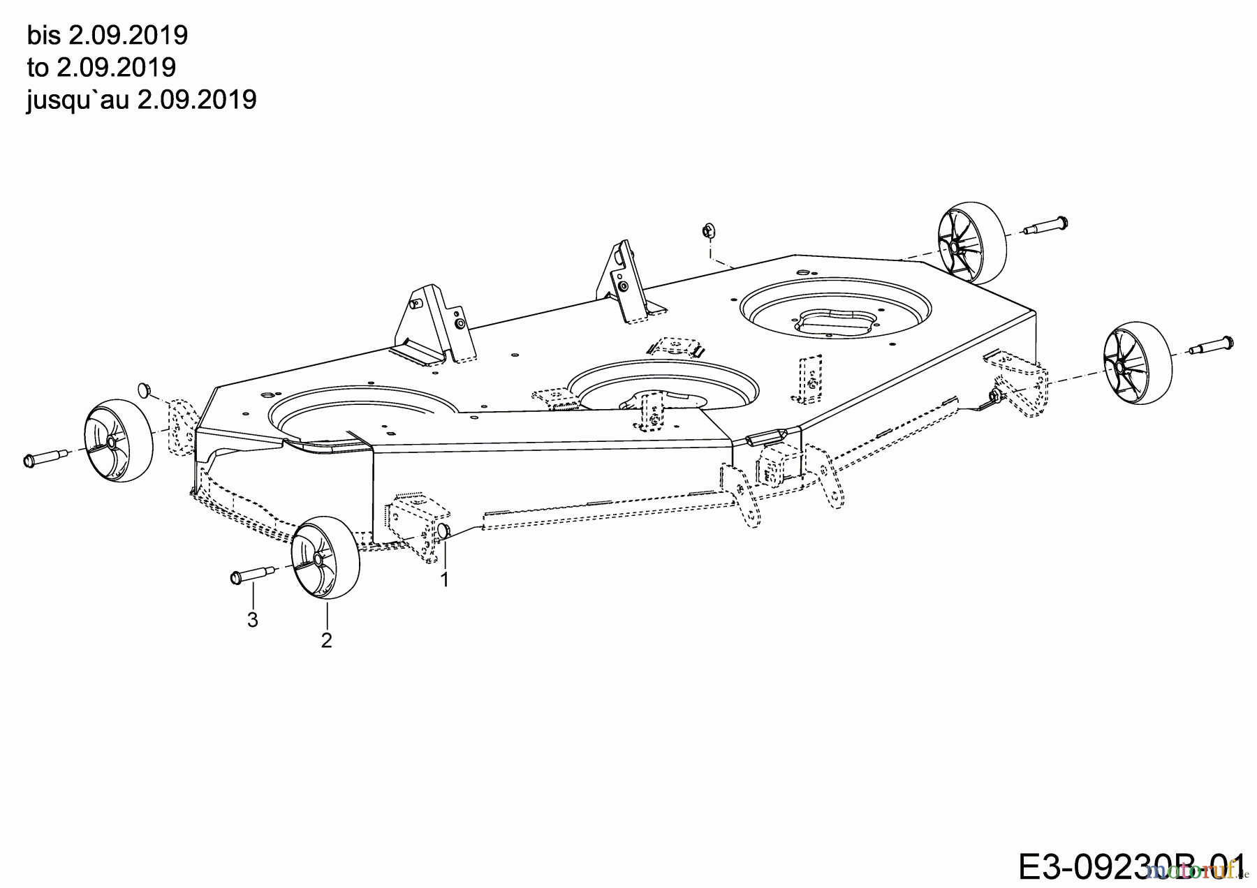  Cub Cadet Gartentraktoren XT3 QS137 14AIA5CA603  (2020) Räder Mähwerk bis 02.09.2019